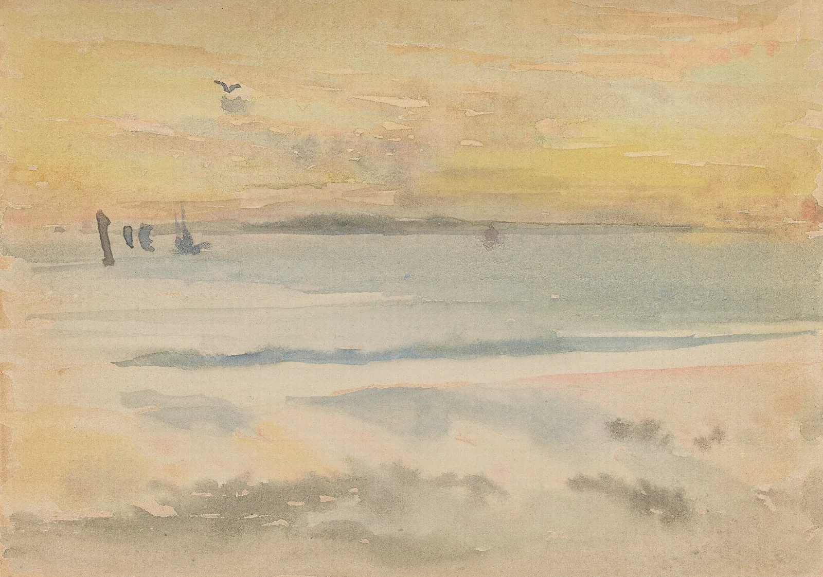 St Ives Sunset Wall Art by James Abbott McNeill Whistler - Canvas Print