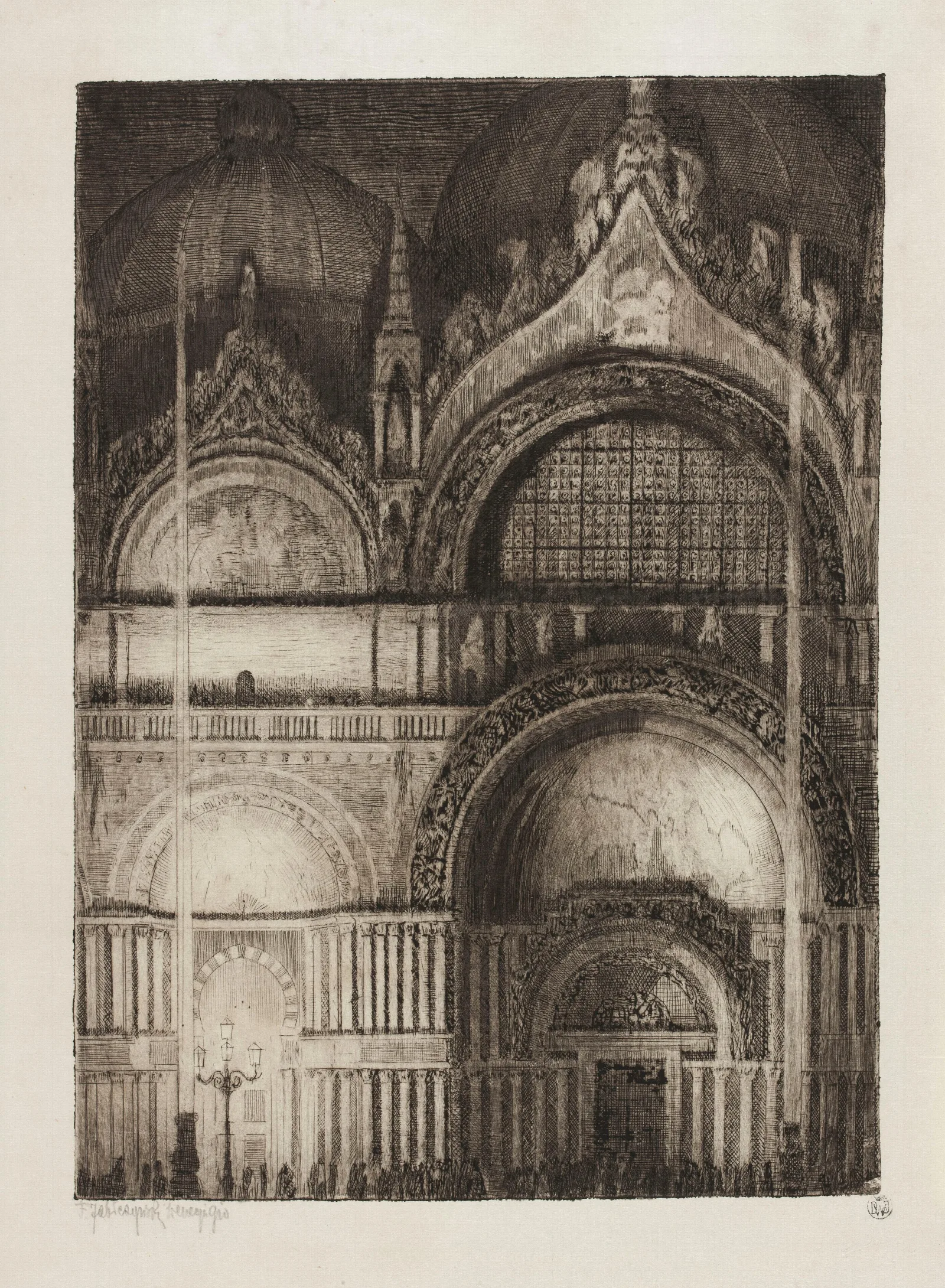 Portal Of San Marco Church In Venice Wall Art by Feliks Jabłczyński - Canvas Print