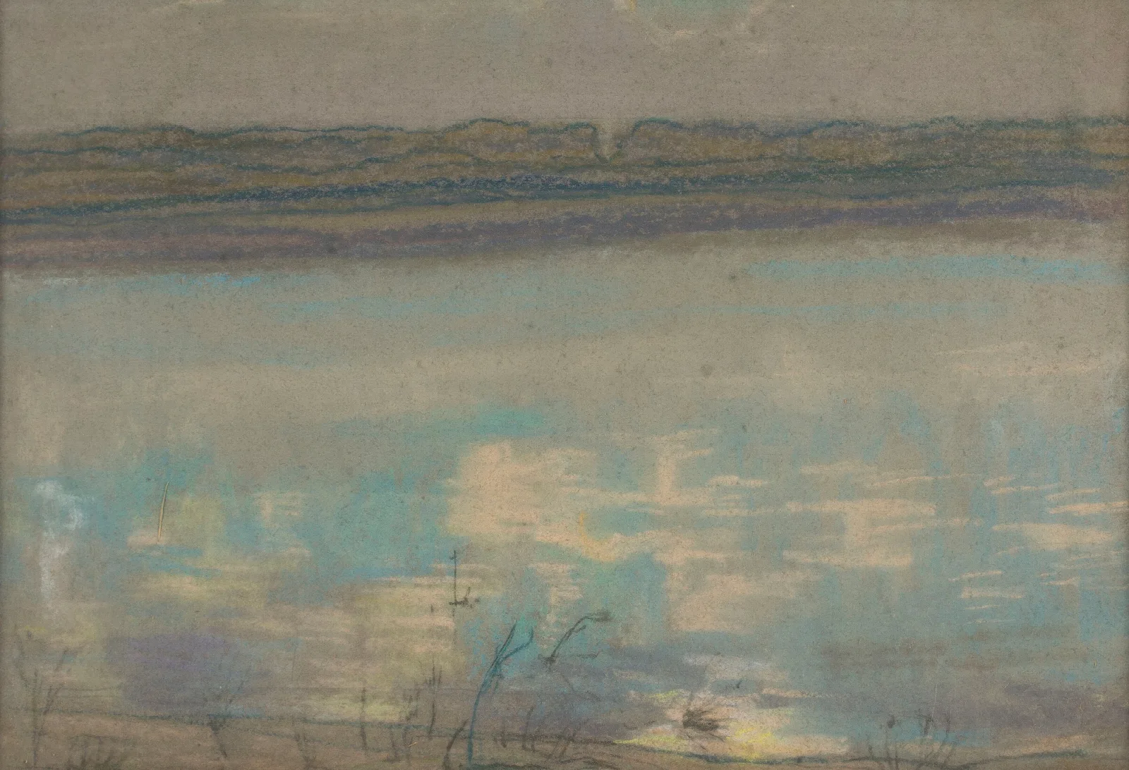 Landscape With A River 4 Wall Art by Jan Rembowski - Canvas Print