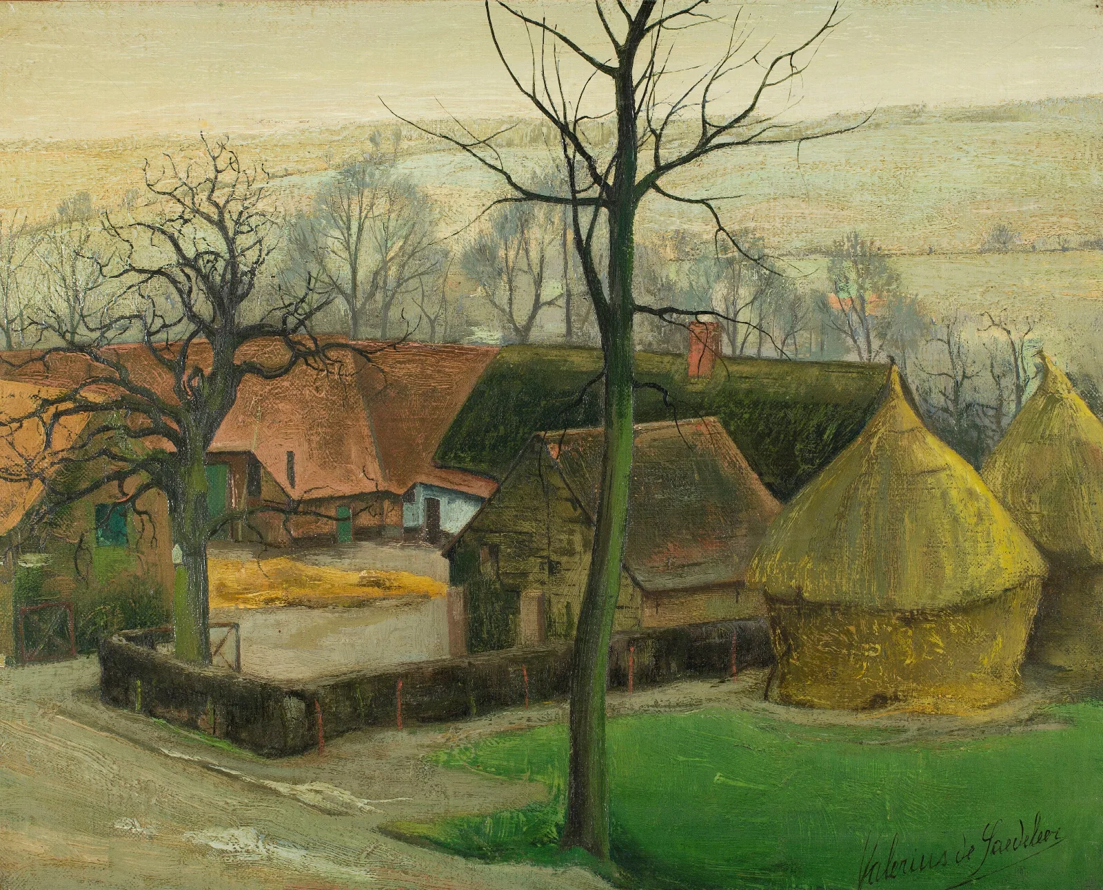 My Neighbours Farm Wall Art by Valerius De Saedeleer - Canvas Print