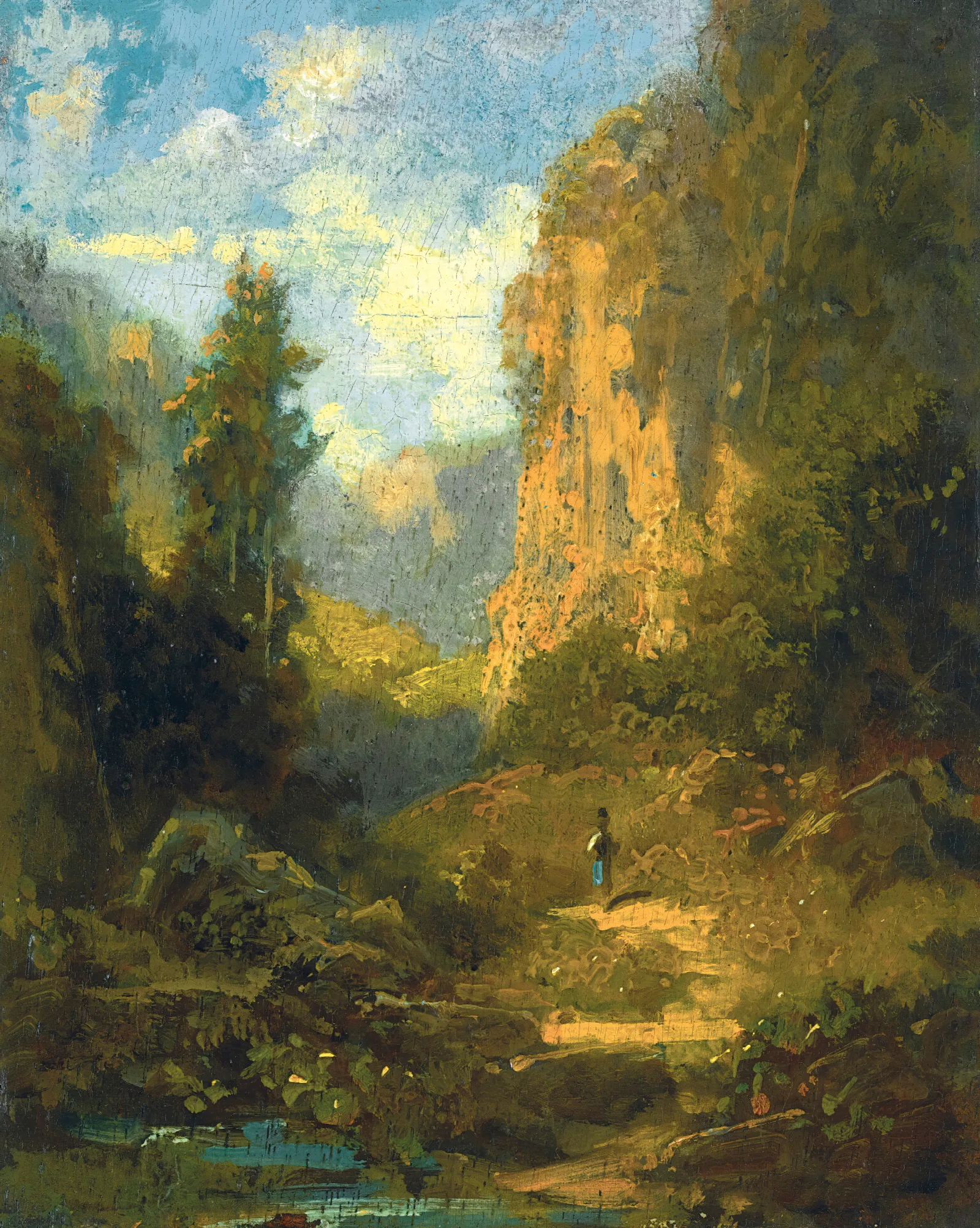 Gebirgslandschaft Mountain Landscape Wall Art by Carl Spitzweg - Canvas Print