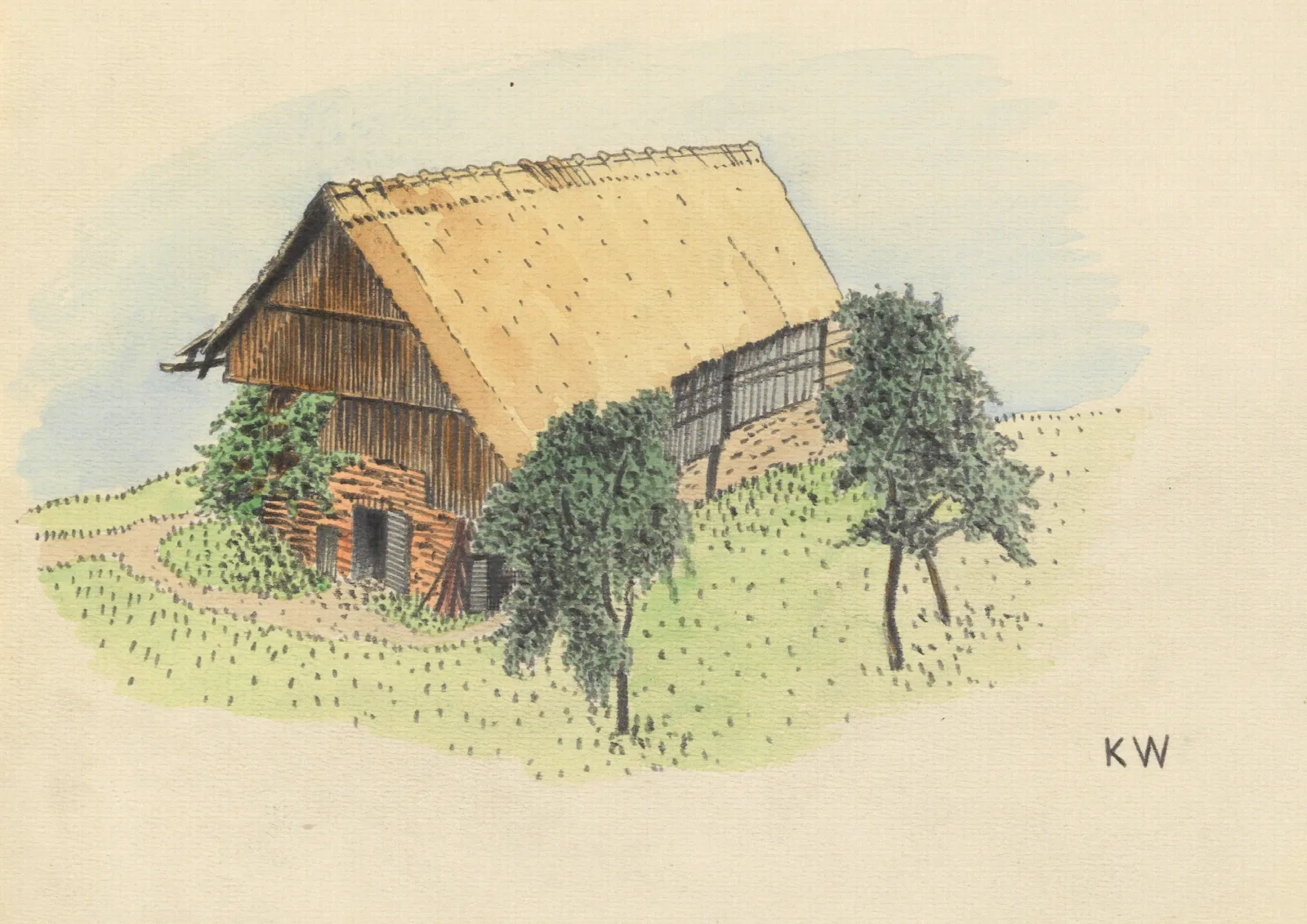 Ohne Titel Bauernhaus Wall Art by Karl Wiener - Canvas Print