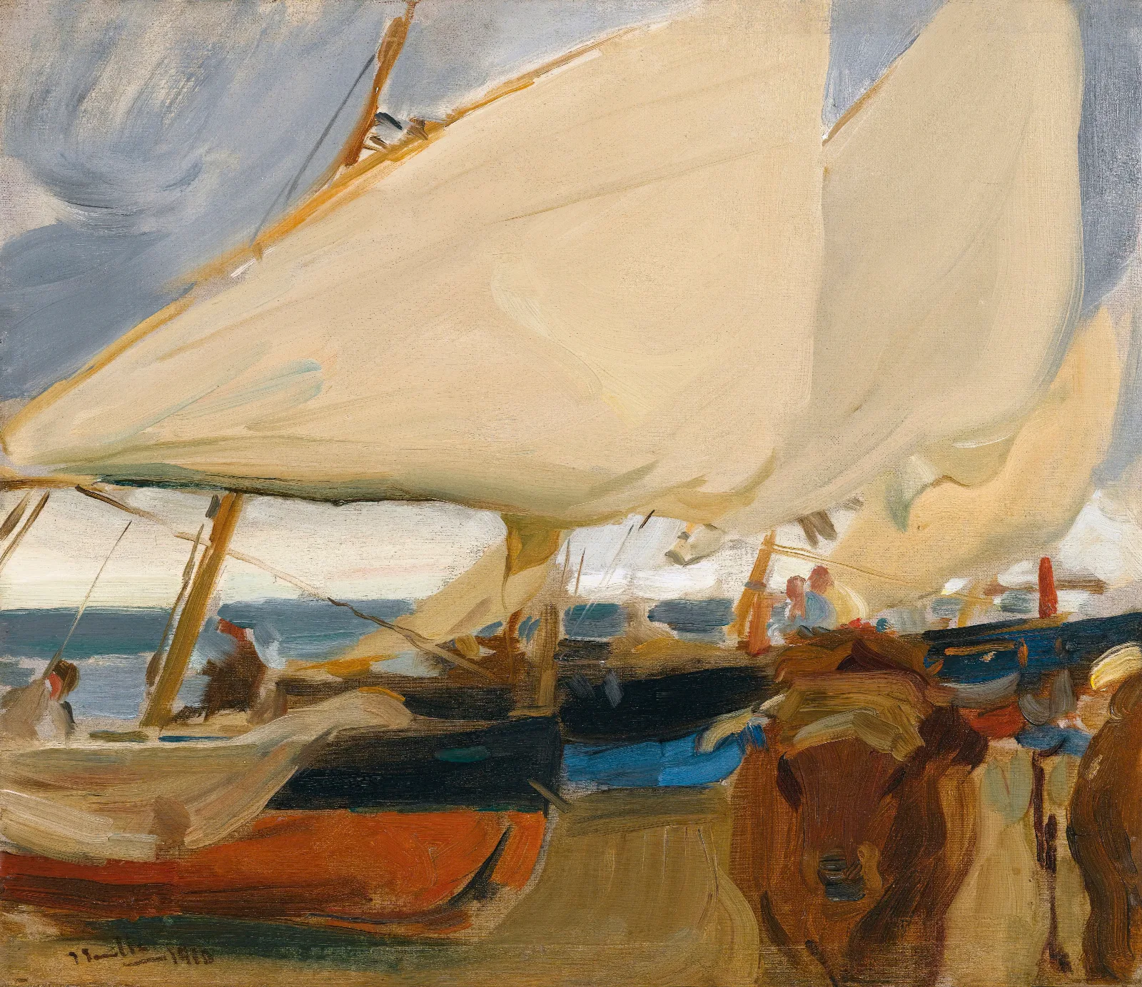 Playa De Valencia Wall Art by Joaquín Sorolla - Canvas Print