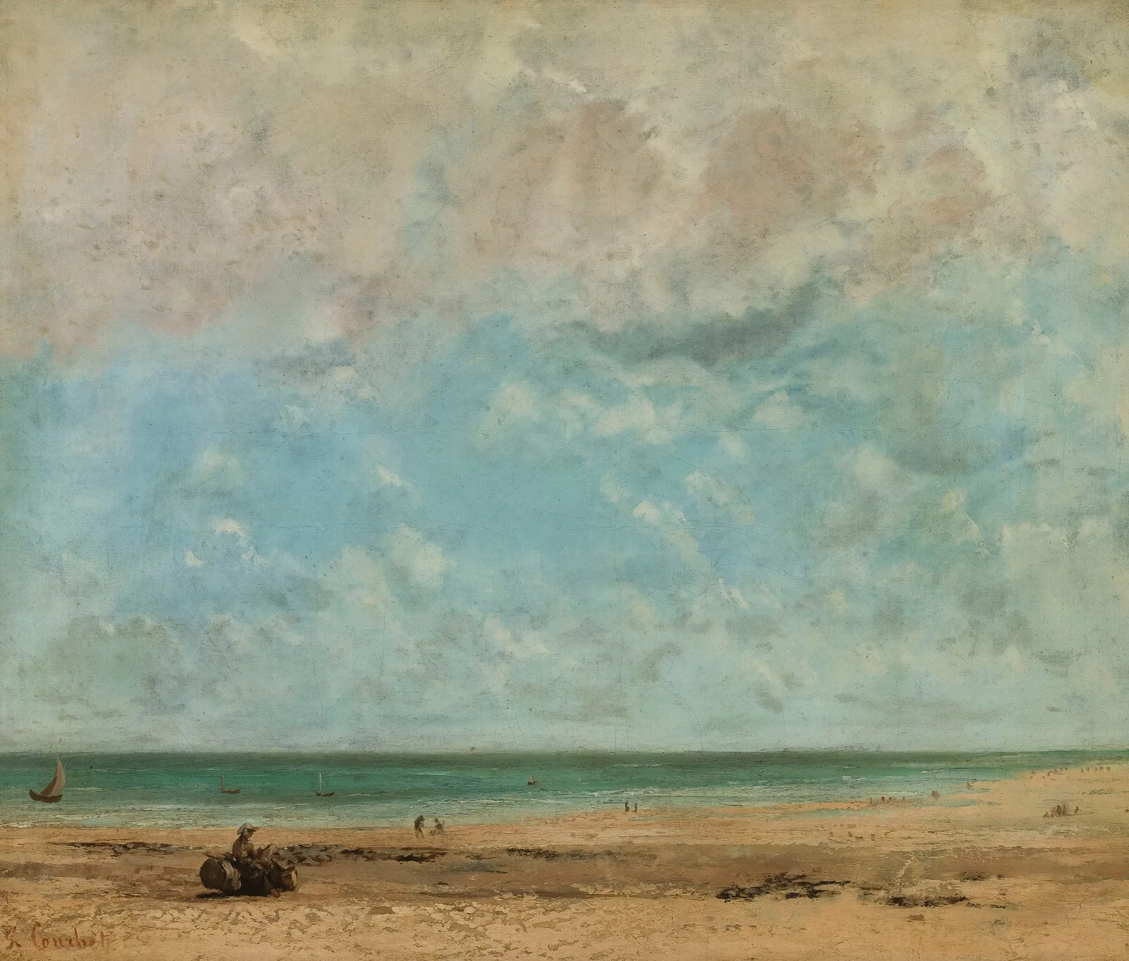 Seaside Landscape Wall Art by Gustave Courbet - Canvas Print