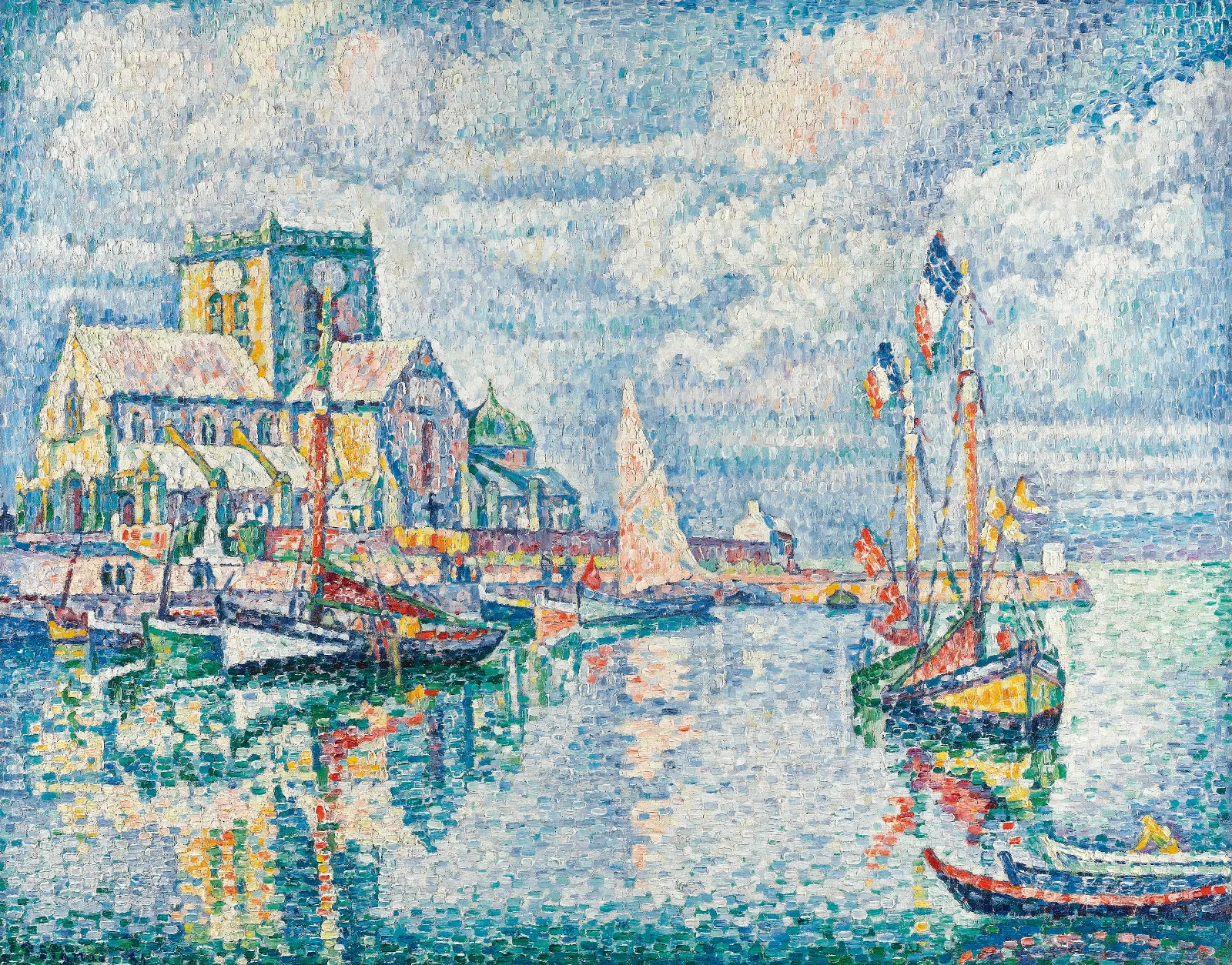 Barfleur Wall Art by Paul Signac - Canvas Print