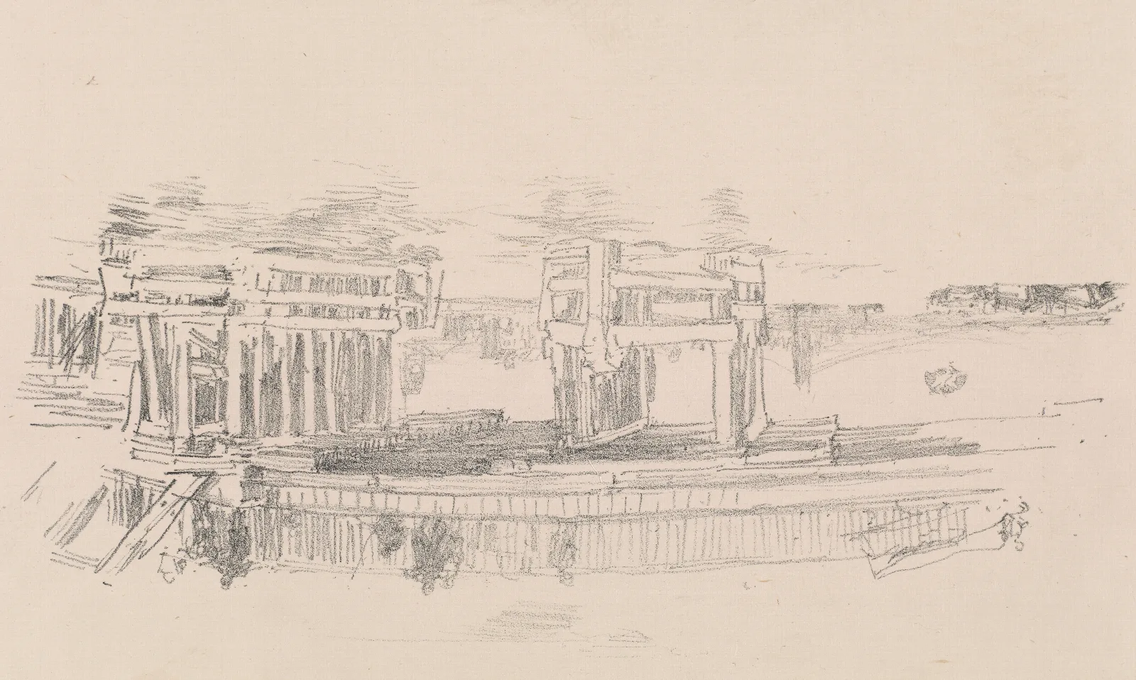Old Battersea Bridge 3 Wall Art by James Abbott McNeill Whistler - Canvas Print