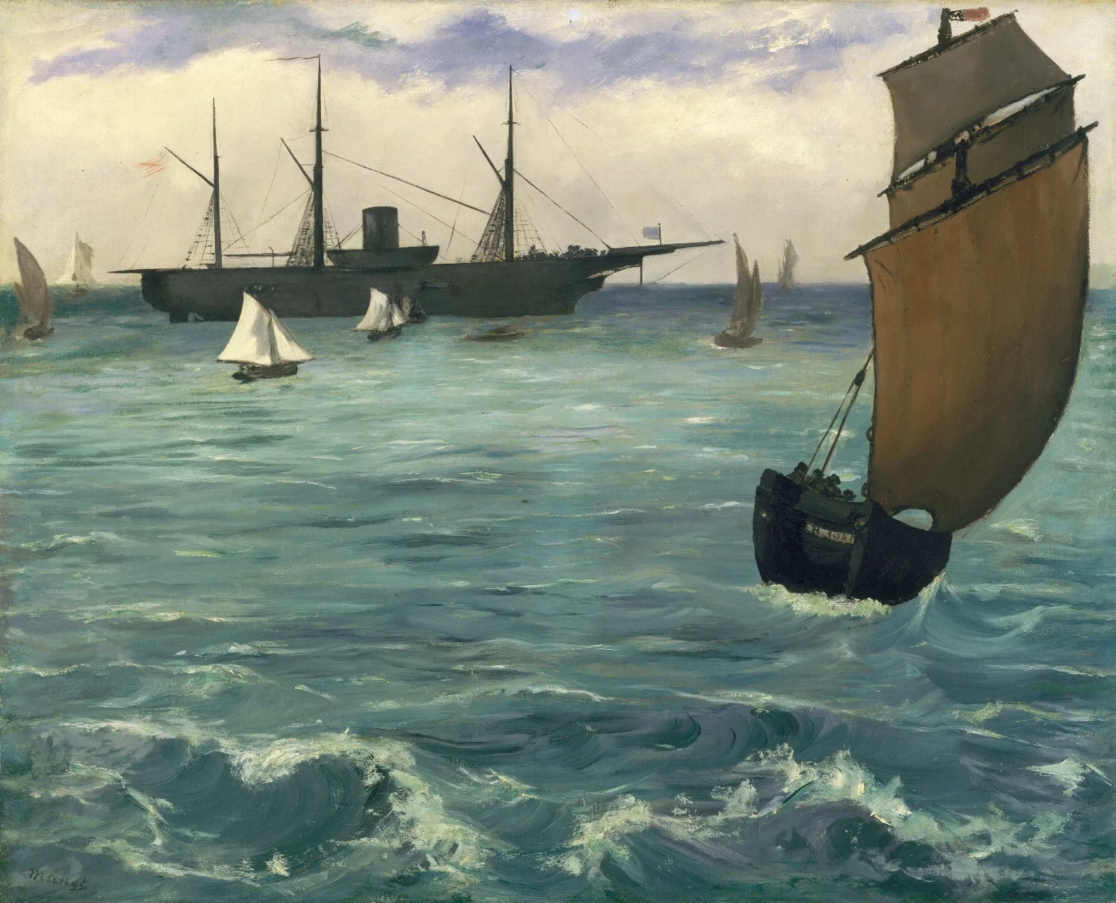 The Kearsarge At Boulogne Wall Art by Édouard Manet - Canvas Print