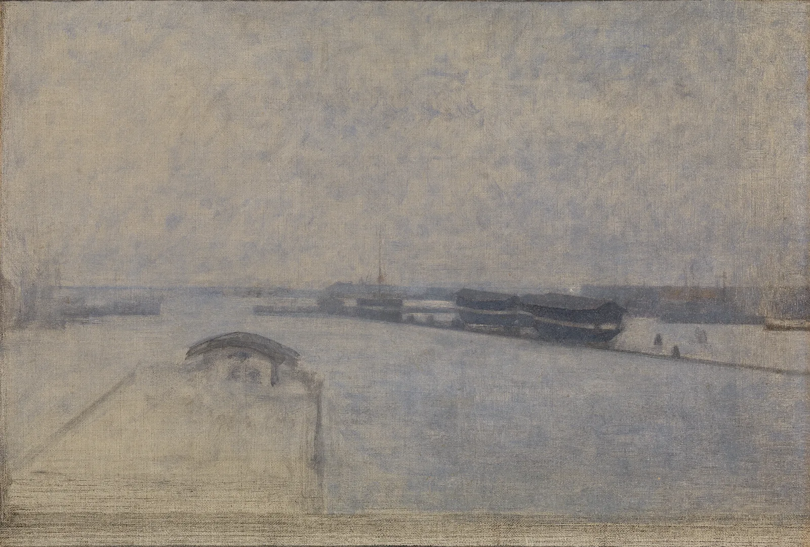 The Harbour Of Copenhagen Seen From Kvaesthusgade Wall Art by Vilhelm Hammershøi - Canvas Print