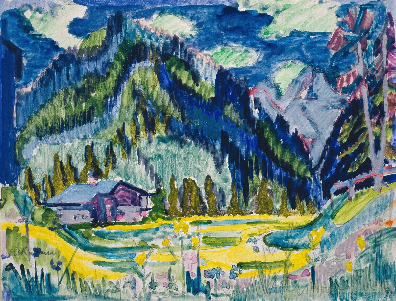 Wild Ground Wall Art by Ernst Ludwig Kirchner - Canvas Print