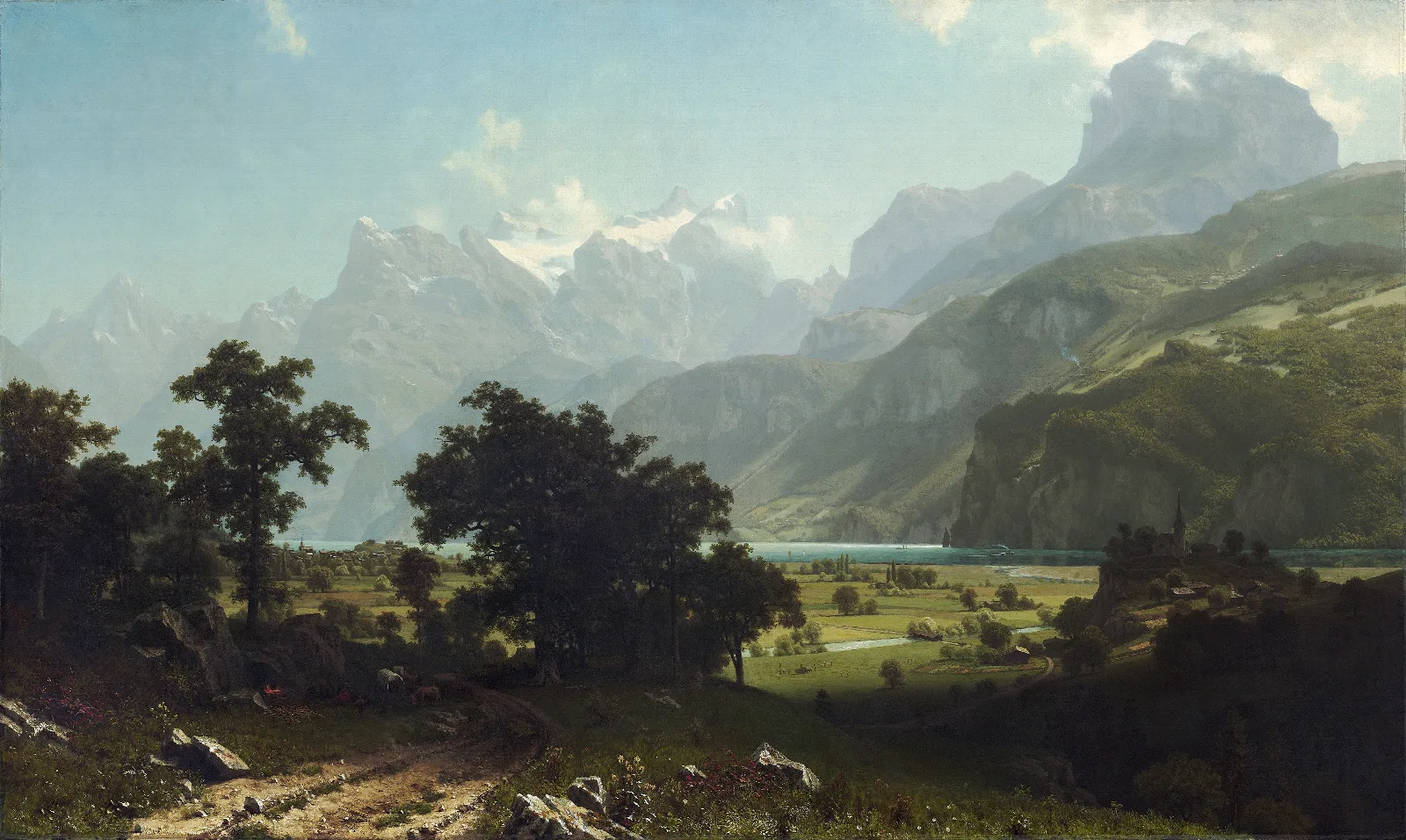 Lake Lucerne Wall Art by Albert Bierstadt - Canvas Print
