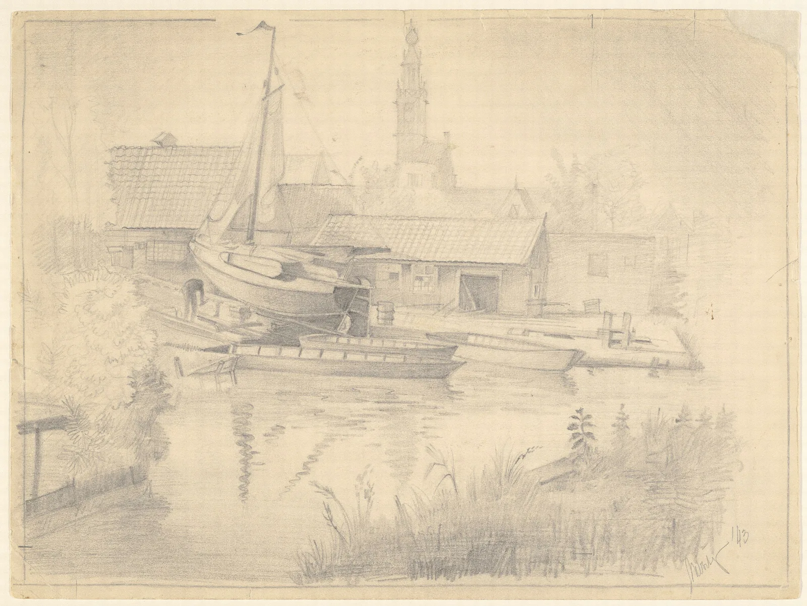 Scheepswerf Te Edam Wall Art by Maarten Oortwijn - Canvas Print