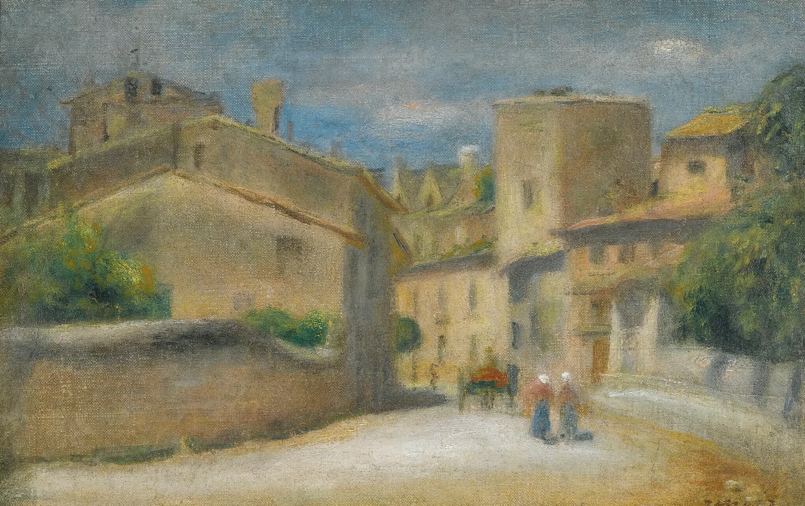 Rue A Villeneuve Les Avignon Wall Art by Pierre-Auguste Renoir - Canvas Print