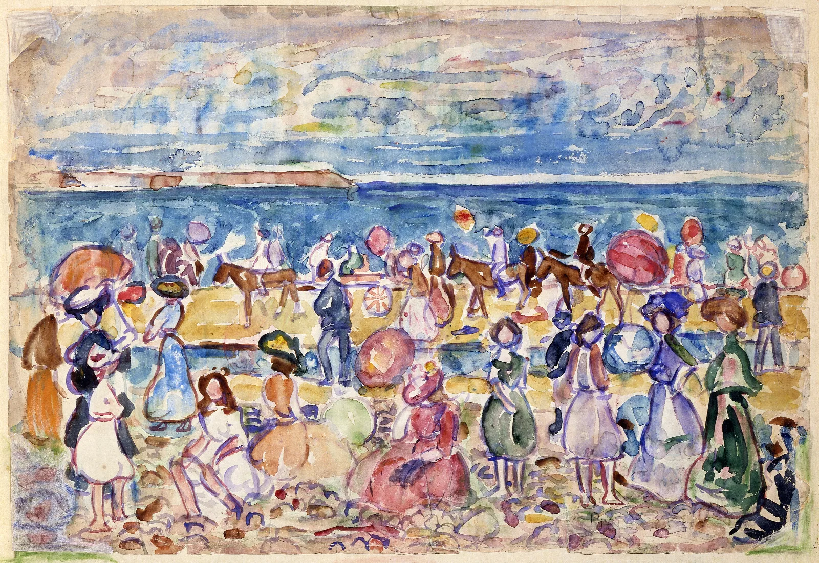 Holiday In New England Wall Art by Maurice Prendergast - Canvas Print