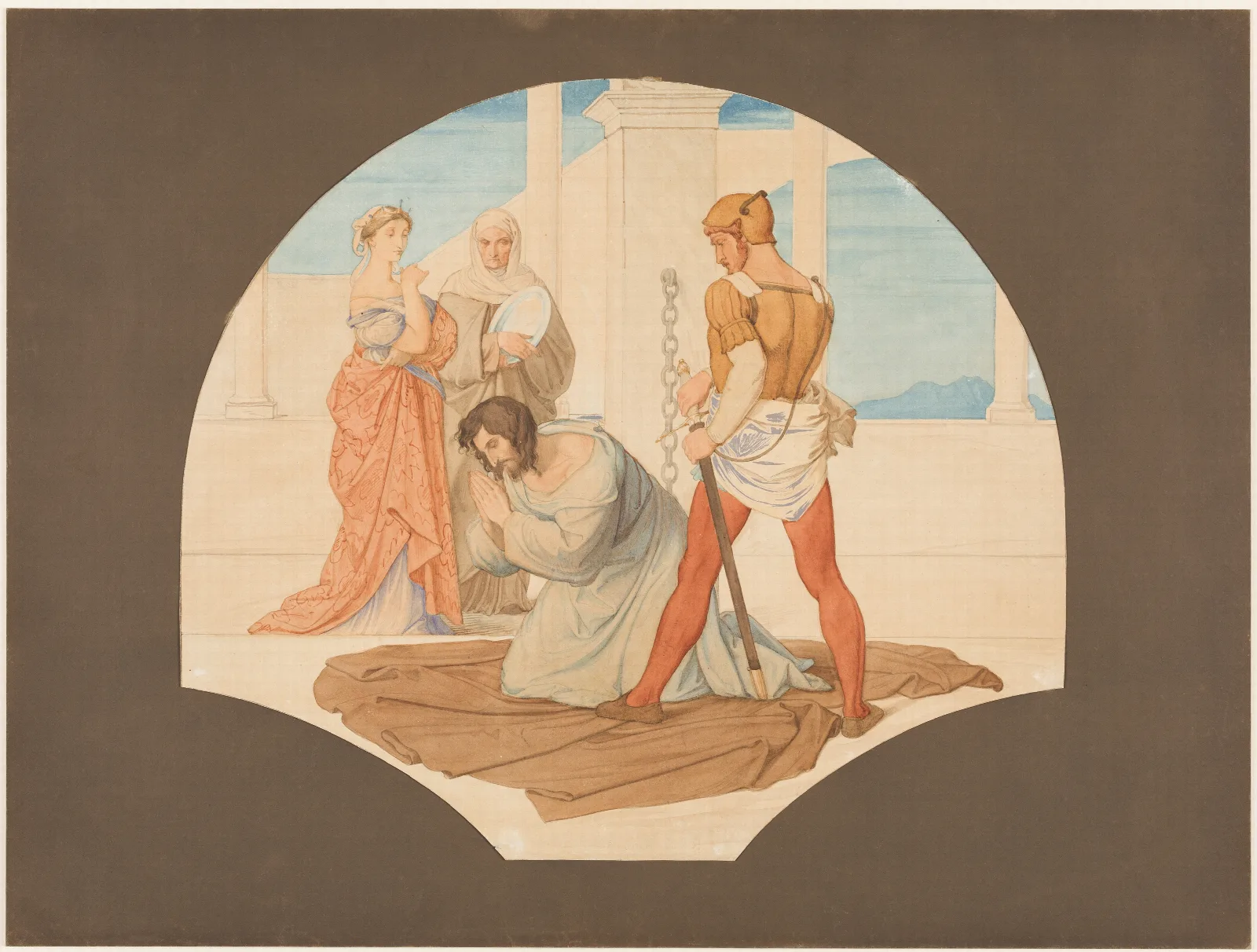 Enthauptung Johannes Des Taufers Selig Die Verfolgung Leiden Wall Art by Eduard von Steinle - Canvas Print