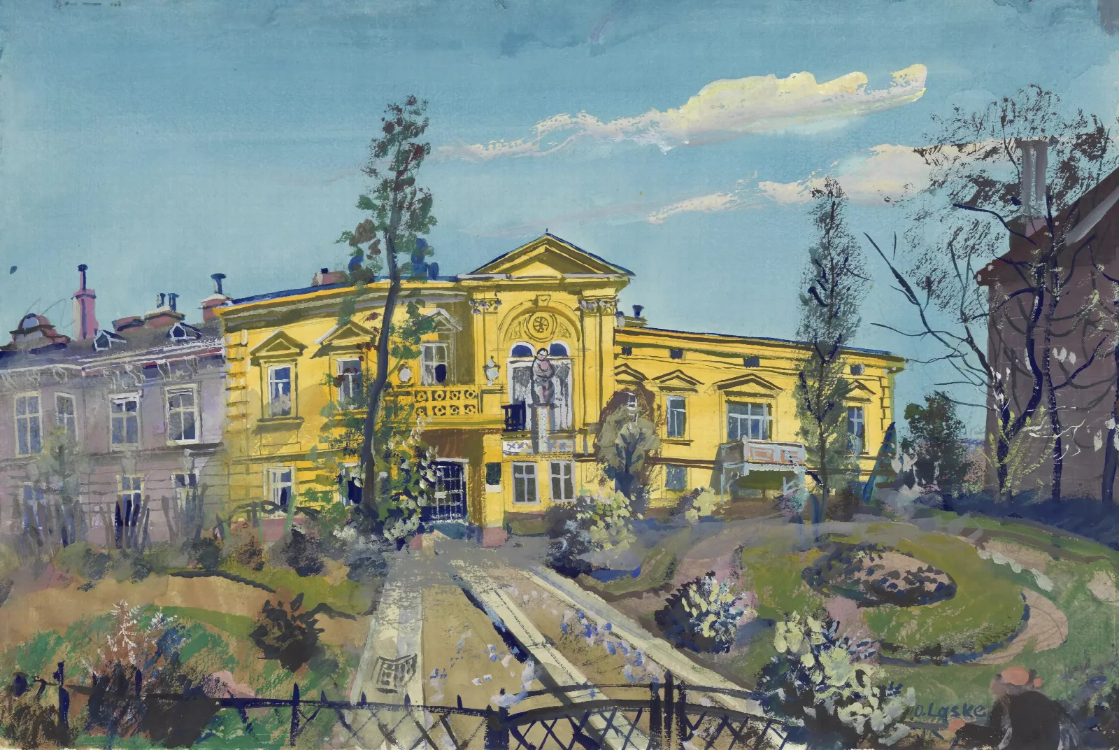Das Richard Wagner Haus In Der Hadikgasse 72 Wall Art by Oskar Laske - Canvas Print