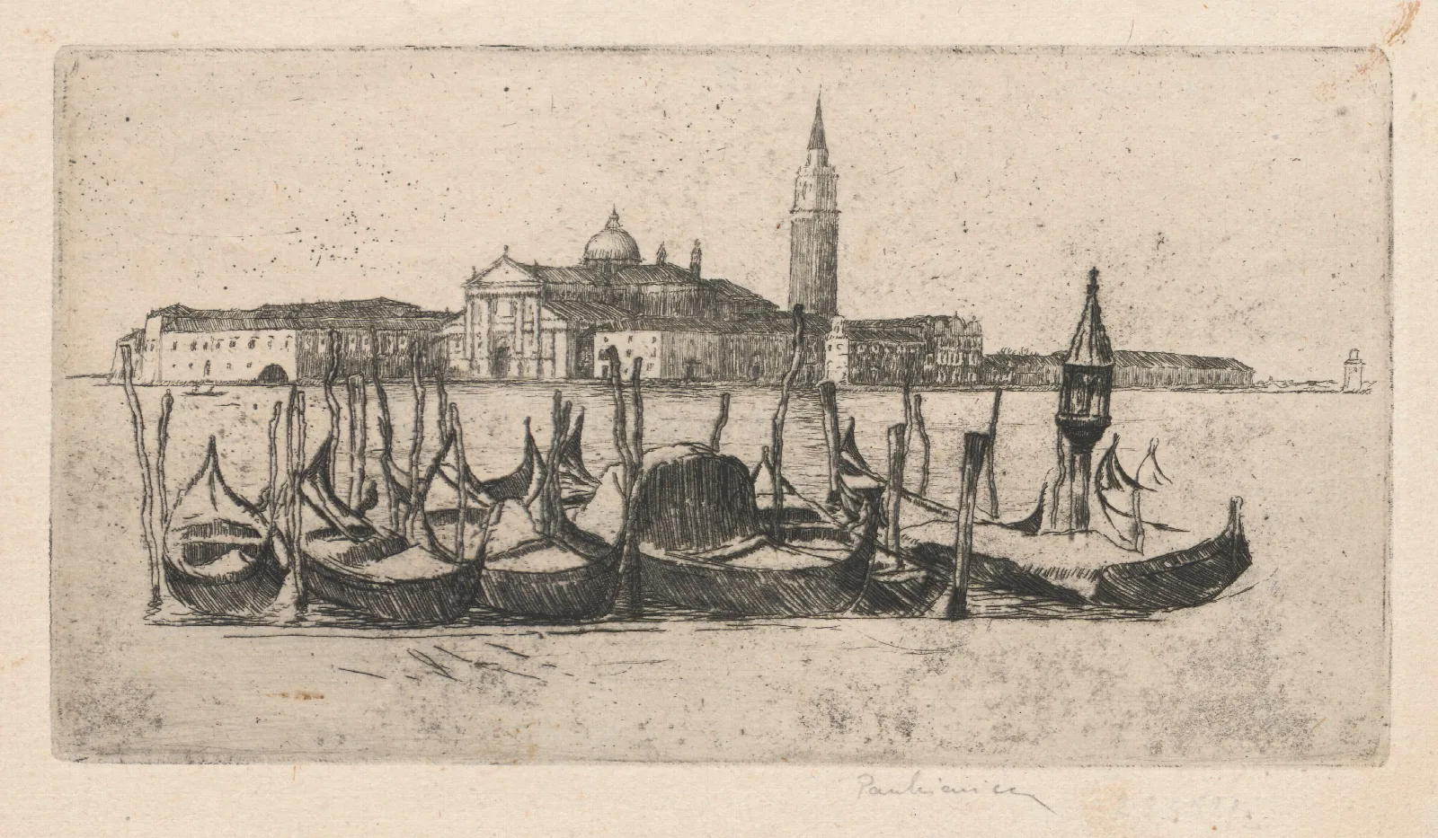 Venice Gondolas 2 Wall Art by Józef Pankiewicz - Canvas Print