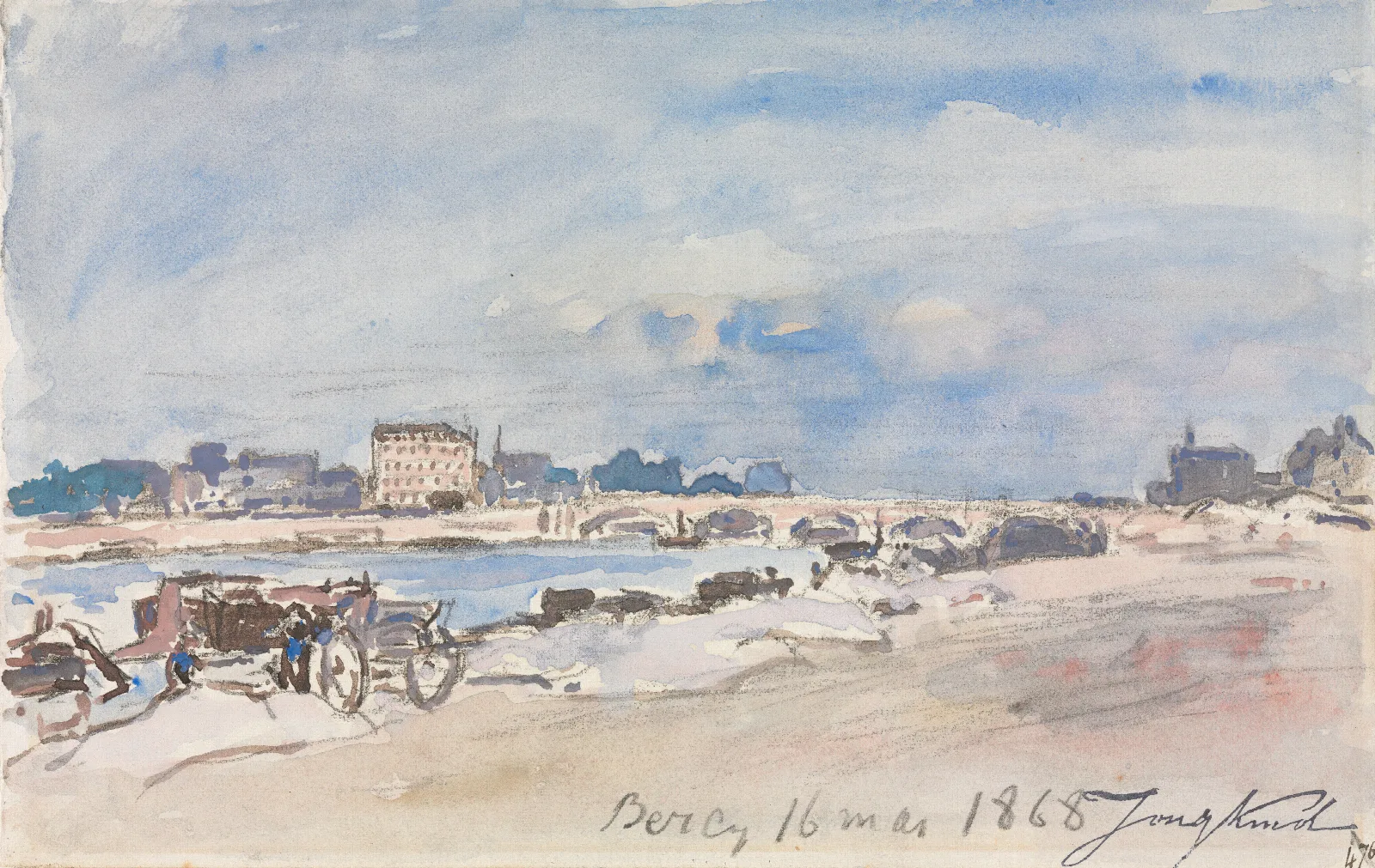 Bercy Wall Art by Johan Barthold Jongkind - Canvas Print