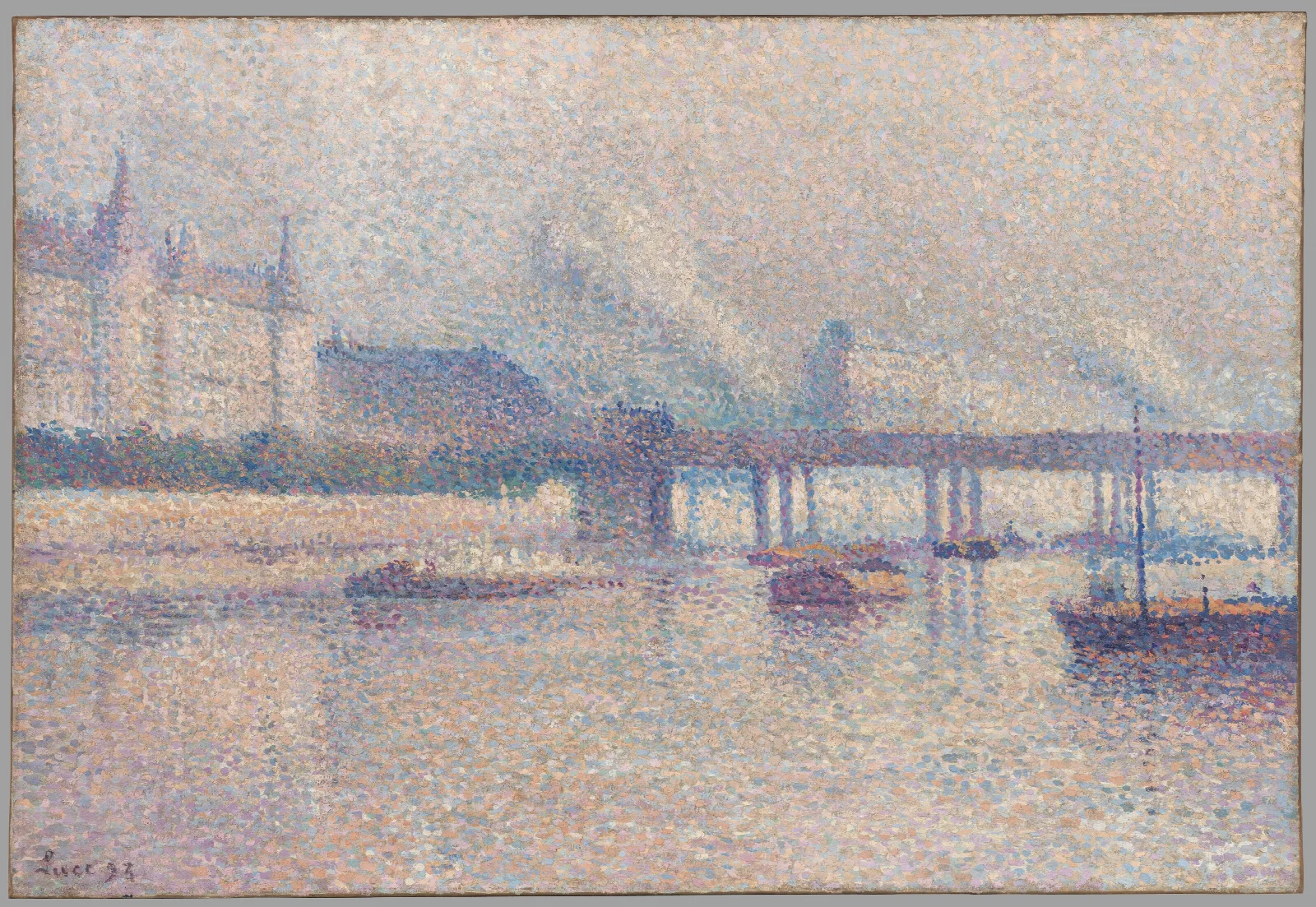 The Banks Of The Seine River In Paris 2 Wall Art by Maximilien Luce - Canvas Print