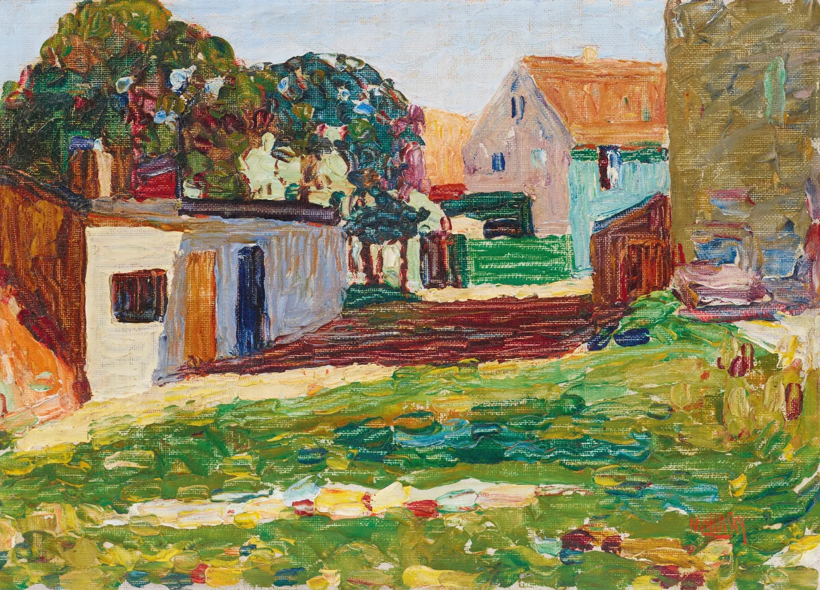 Schwabing Das Weisse Haus Wall Art by Wassily Kandinsky - Canvas Print