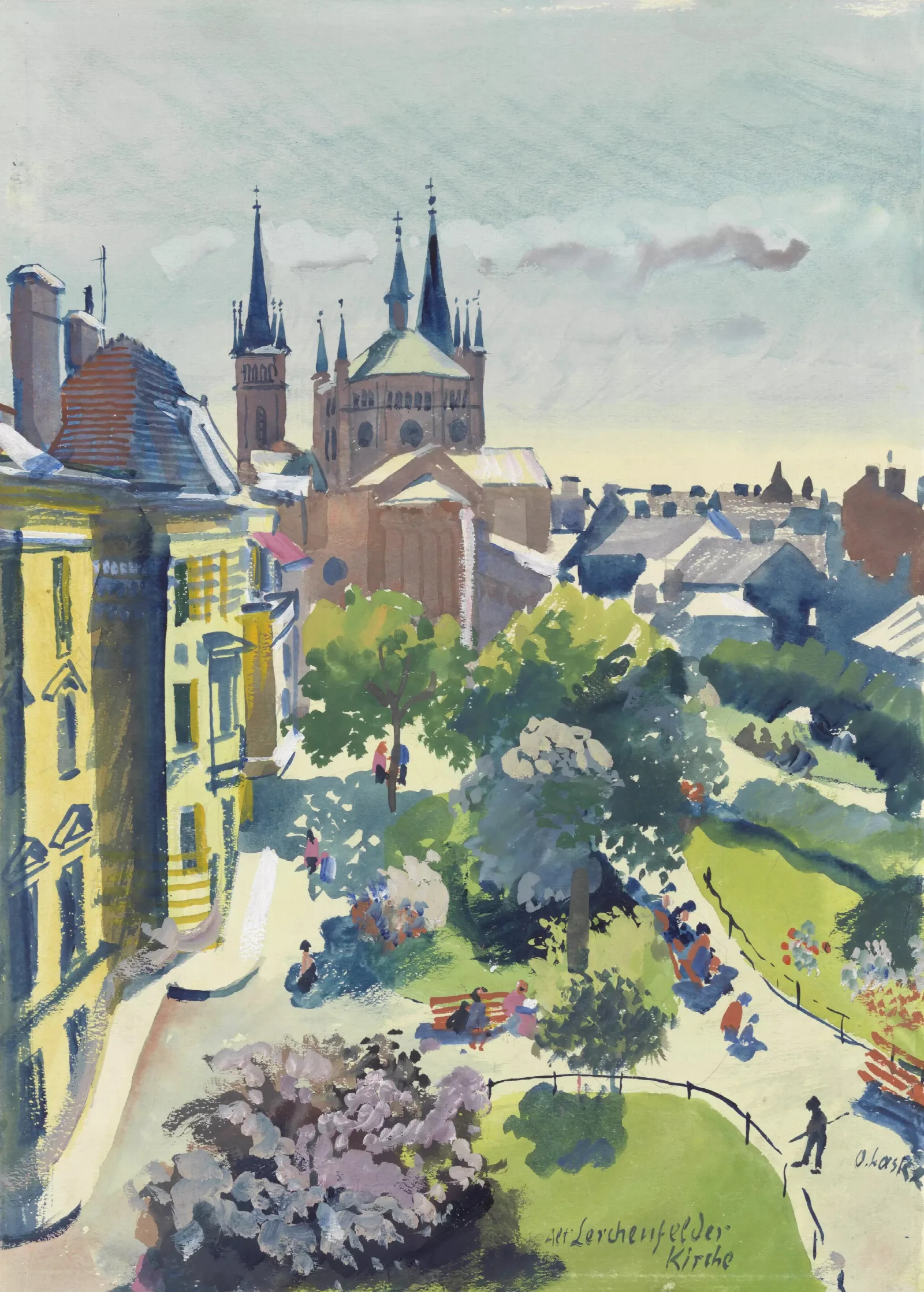 Alt Lerchenfelder Kirche Wall Art by Oskar Laske - Canvas Print