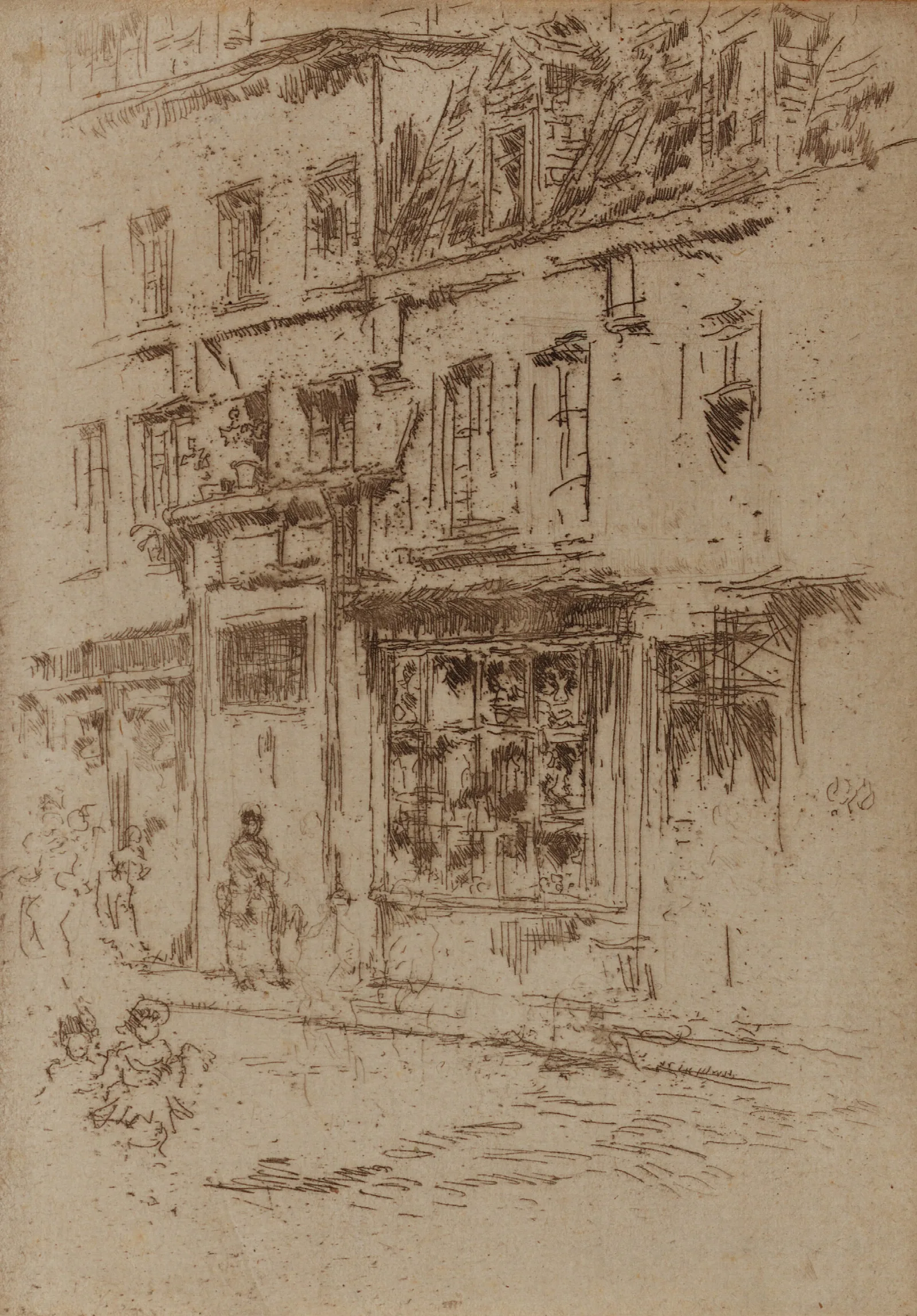 Petite Rue Au Beurre Brussels Wall Art by James Abbott McNeill Whistler - Canvas Print