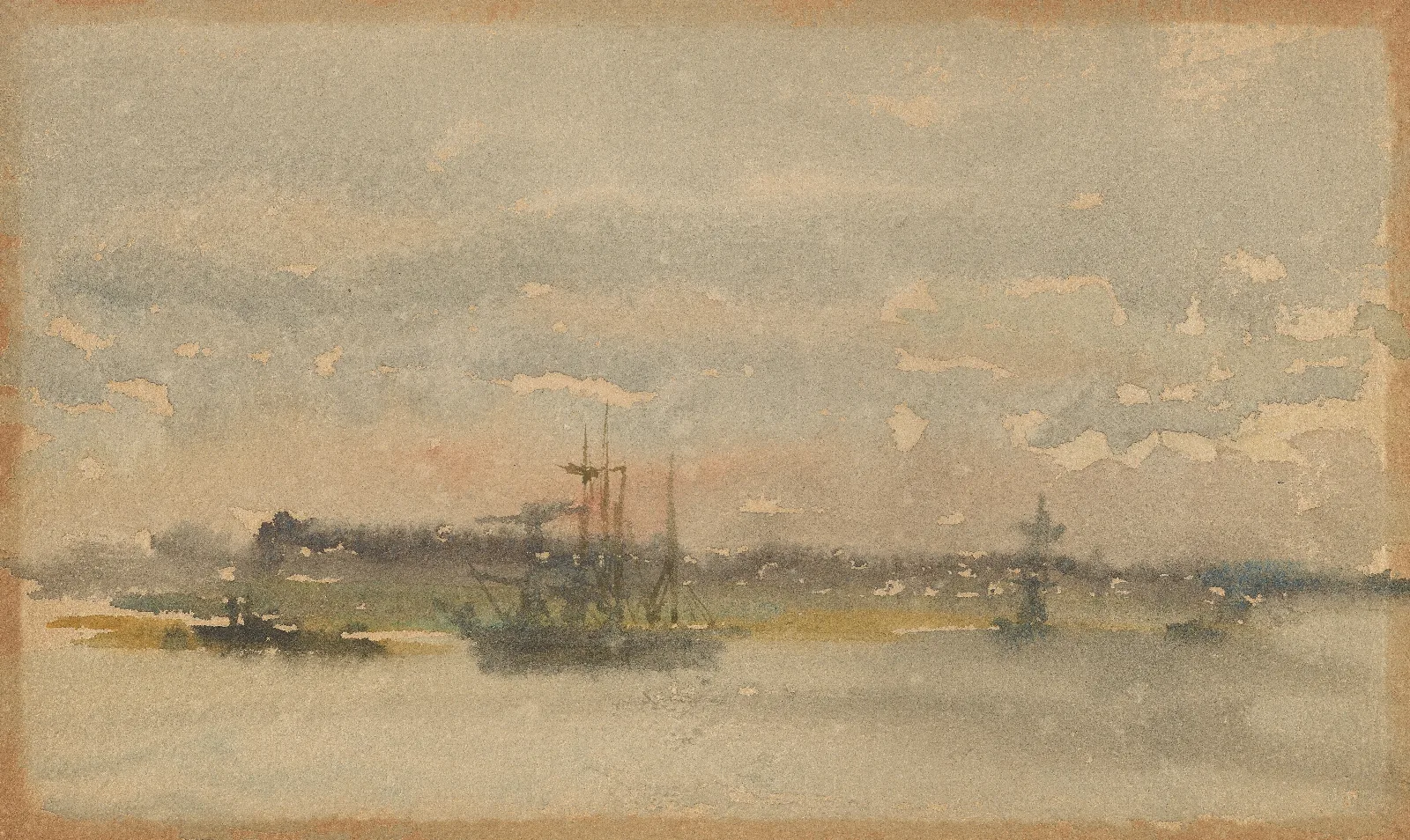 Erith Evening Wall Art by James Abbott McNeill Whistler - Canvas Print