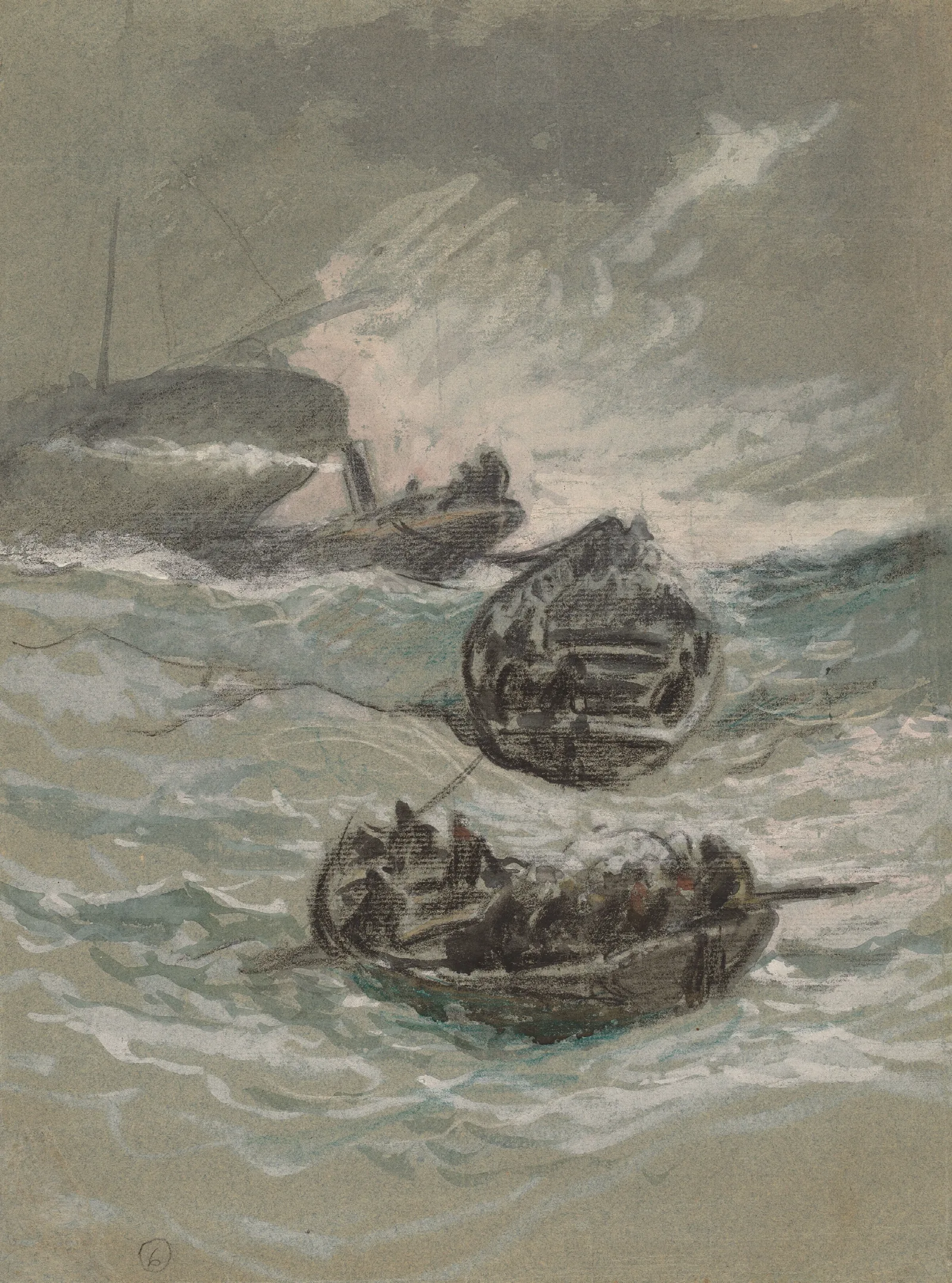The Shipwreck 2 Wall Art by Elihu Vedder - Canvas Print