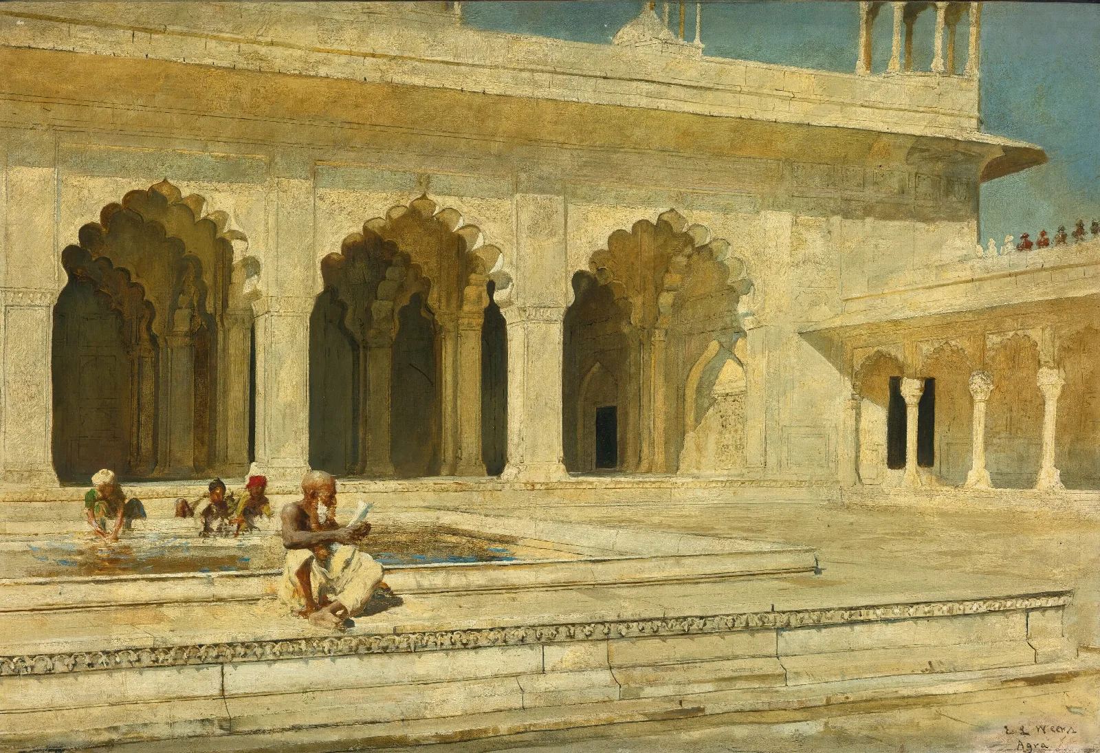 The Pearl Mosque Agra Wall Art by Edwin Lord Weeks - Canvas Print