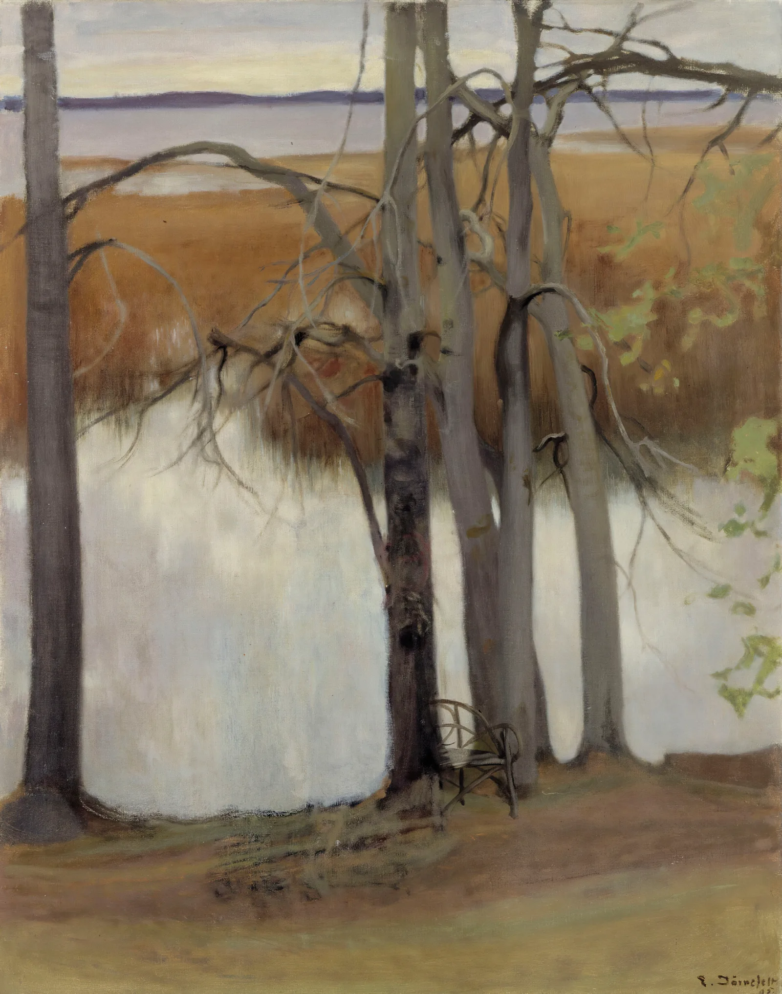 Lake Shore With Reeds Wall Art by Eero Järnefelt - Canvas Print
