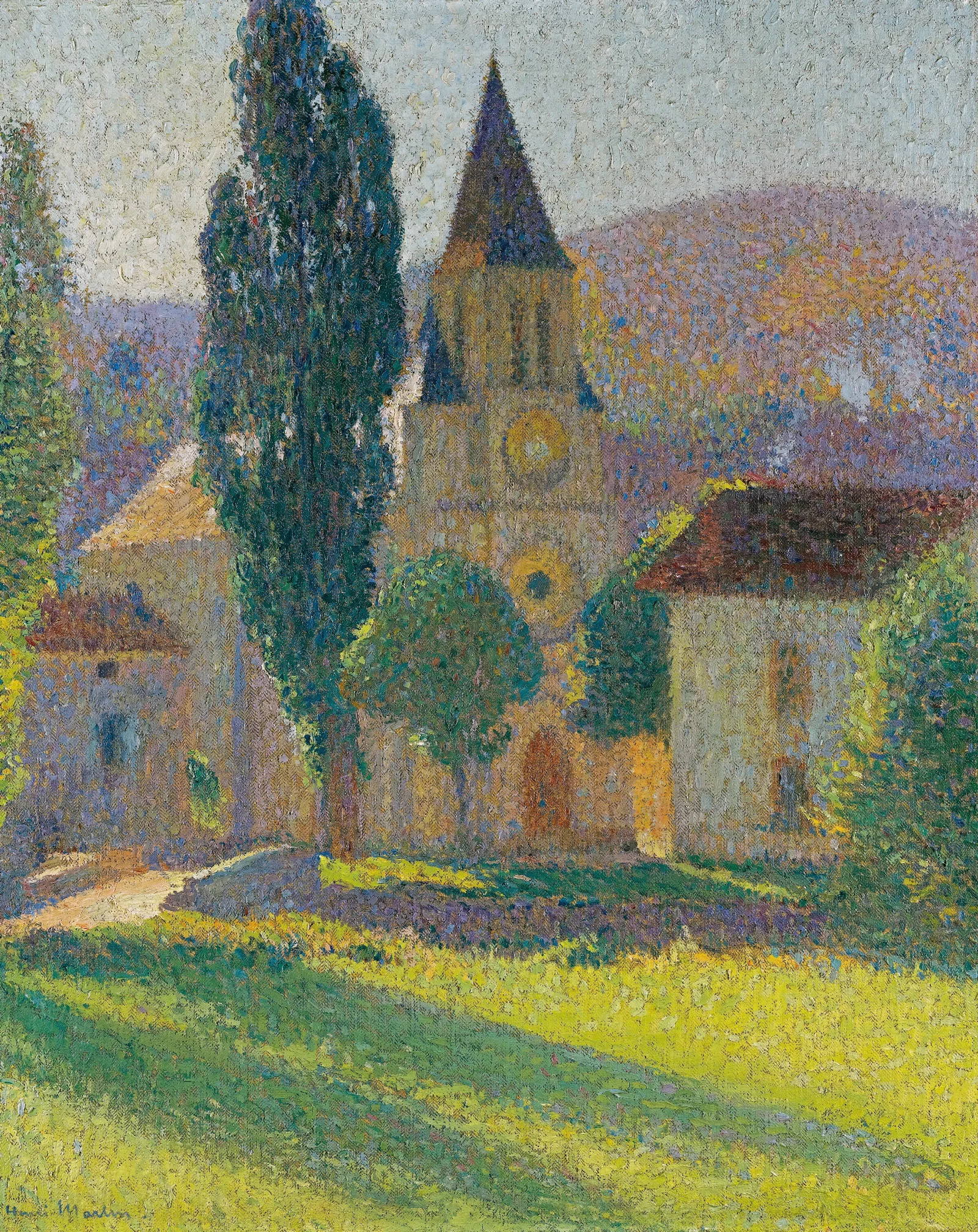 Leglise De Labastide Du Vert 2 Wall Art by Henri Martin - Canvas Print