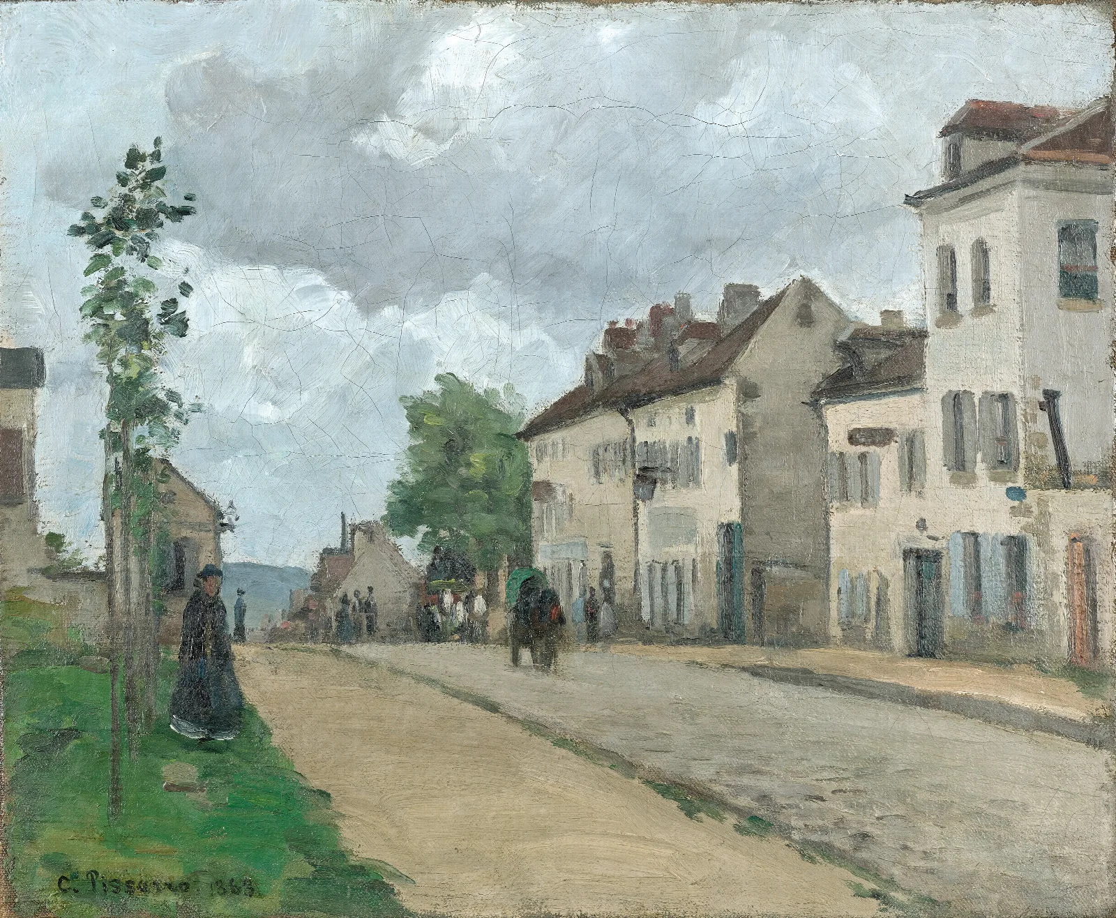 Strase In Pontoise Rue De Gisors Wall Art by Camille Pissarro - Canvas Print