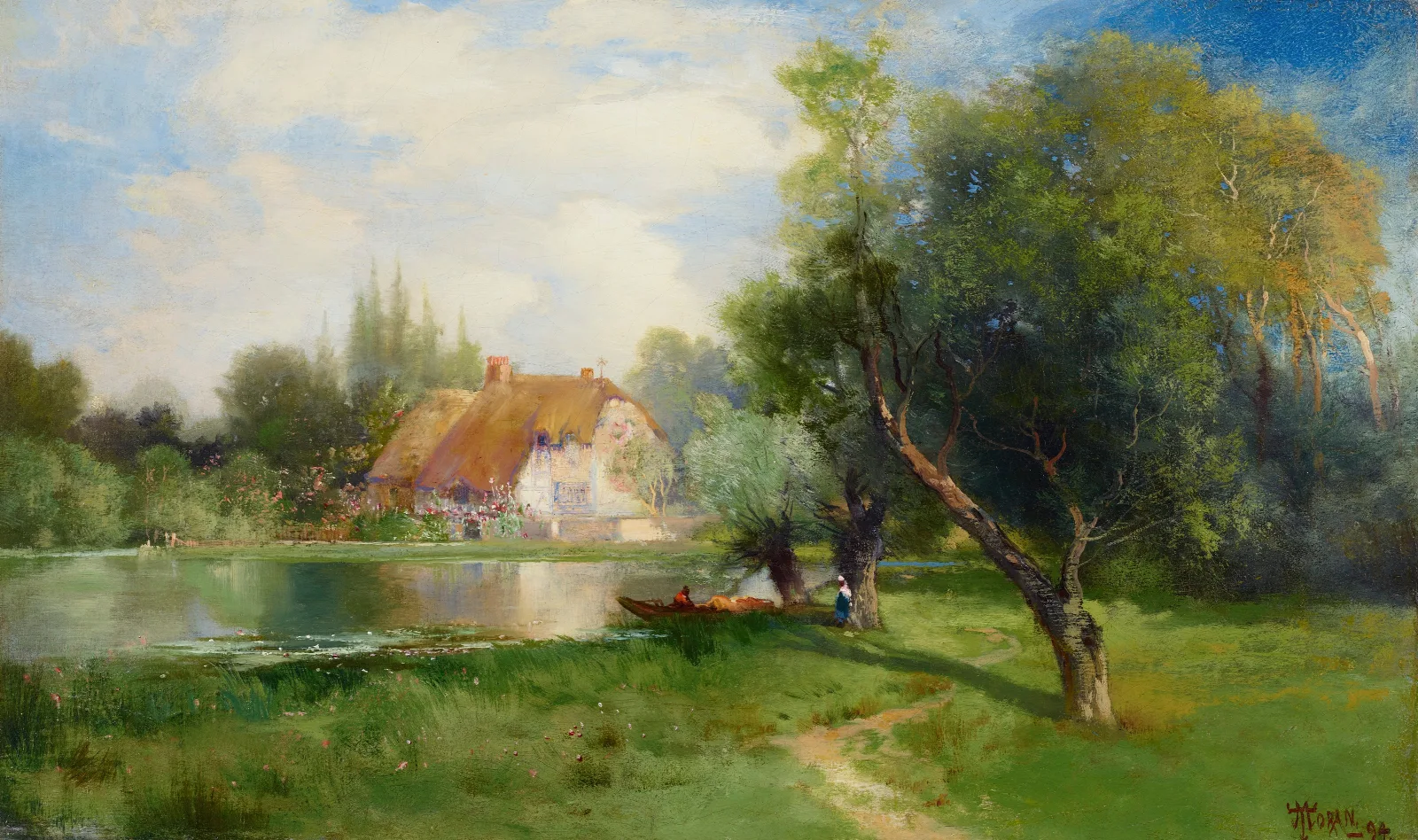 Near East Hampton Long Island Wall Art by Thomas Moran - Canvas Print