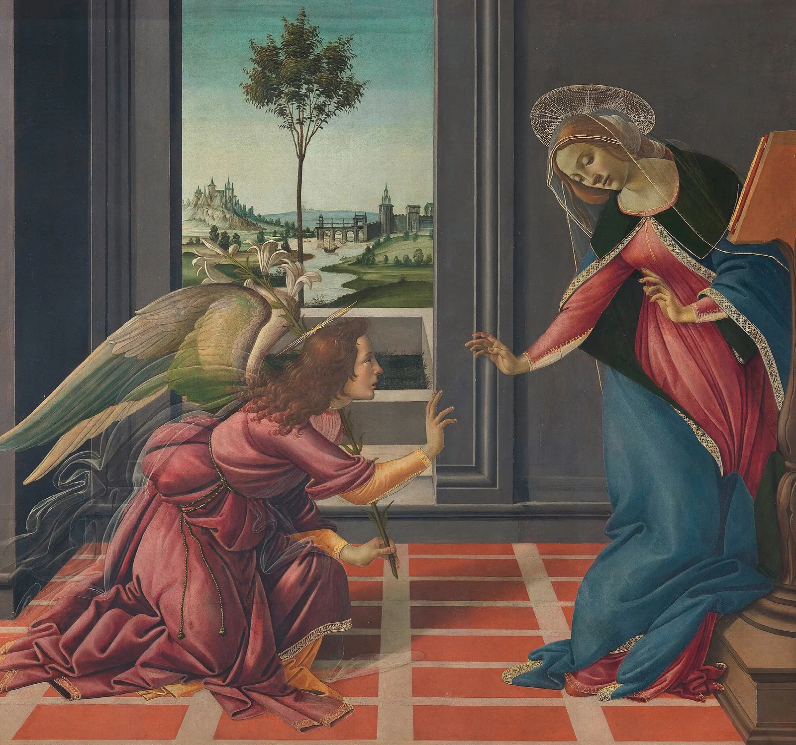 Annunciation Wall Art by Sandro Botticelli - Canvas Print