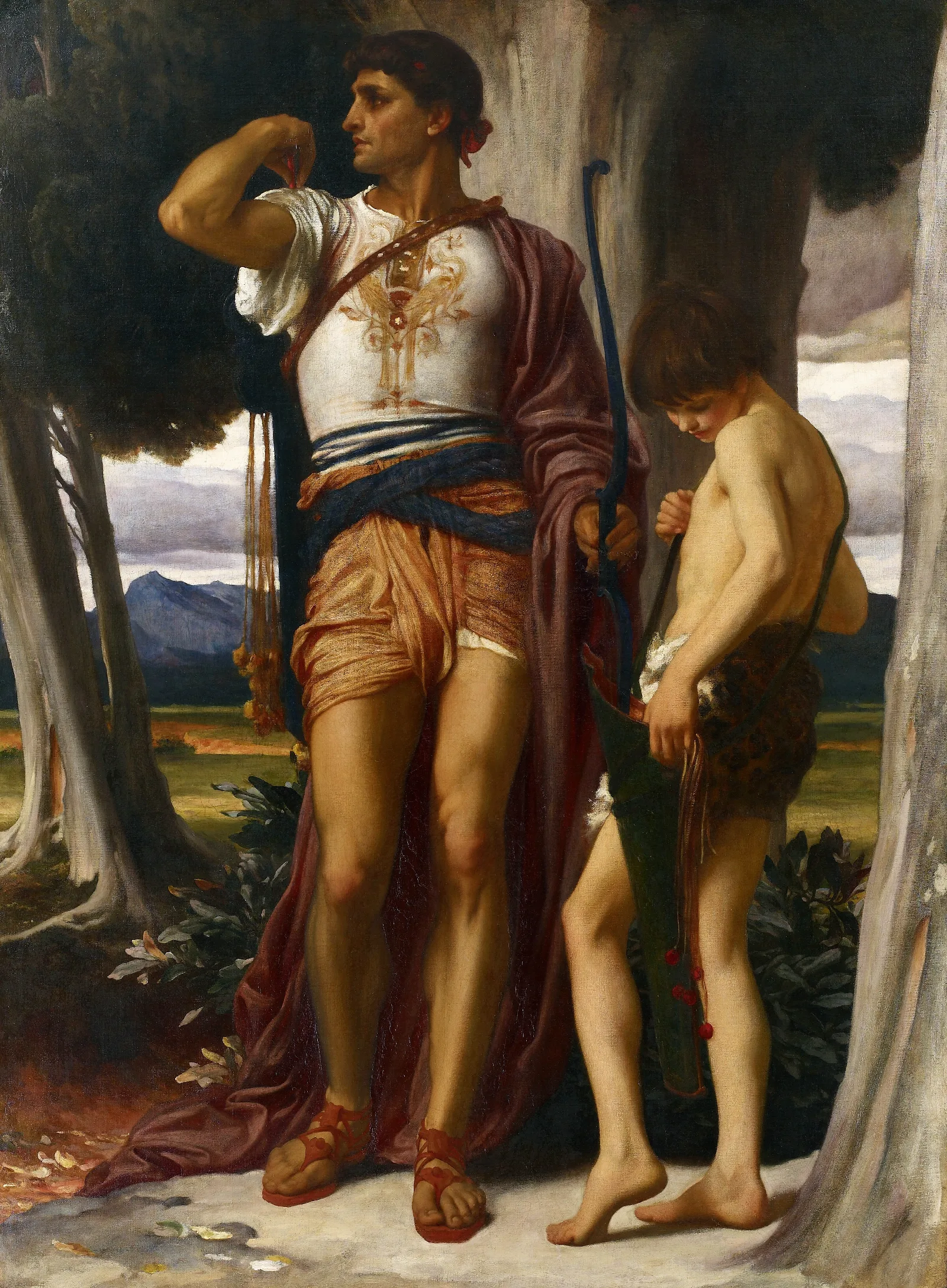 Jonathans Token To David Wall Art by Frederic Leighton - Canvas Print