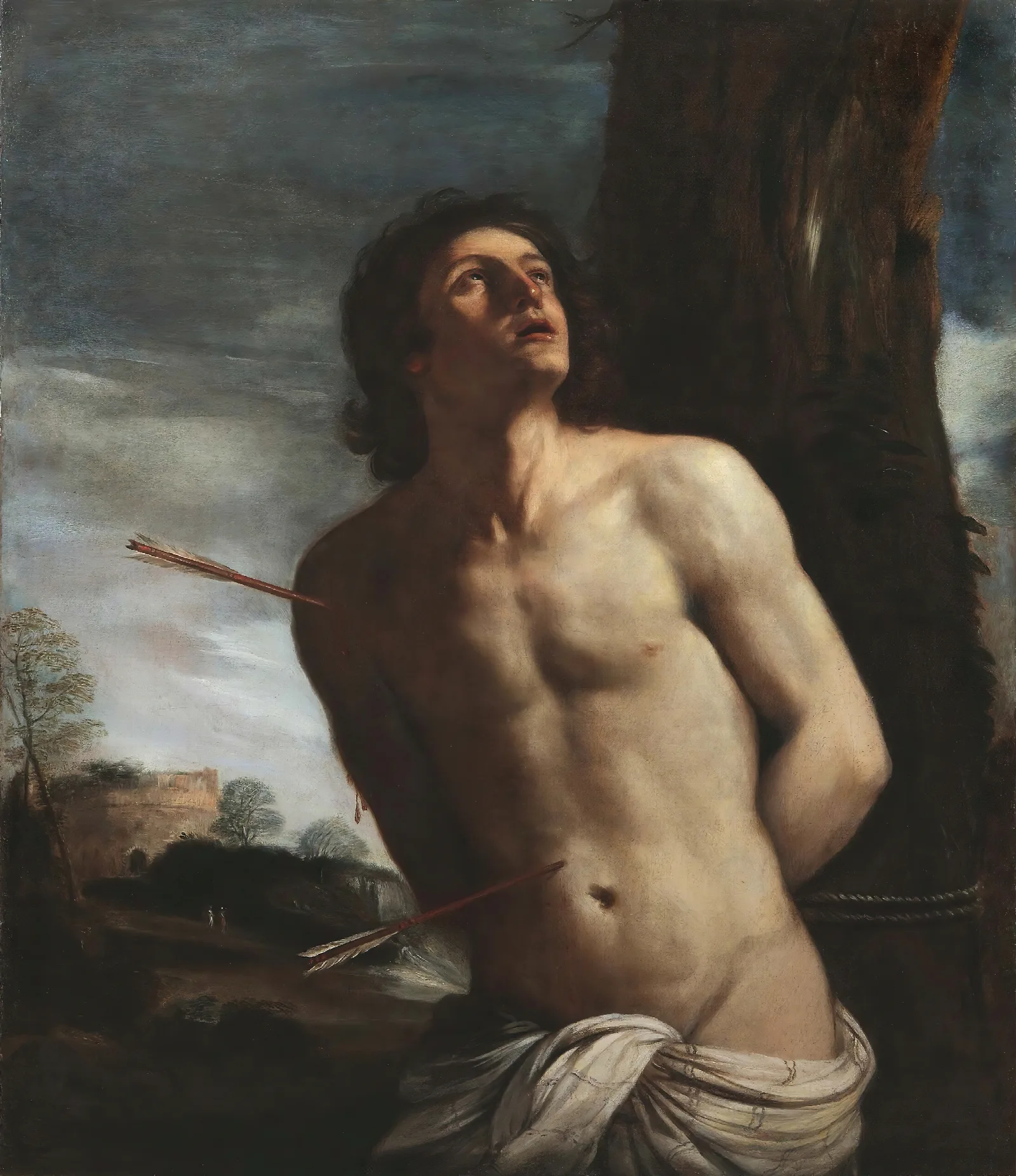 Saint Sebastian Wall Art by Guercino - Canvas Print
