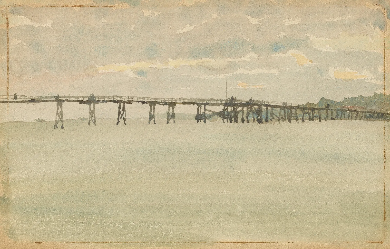 Grey And Silver Pier Southend Wall Art by James Abbott McNeill Whistler - Canvas Print