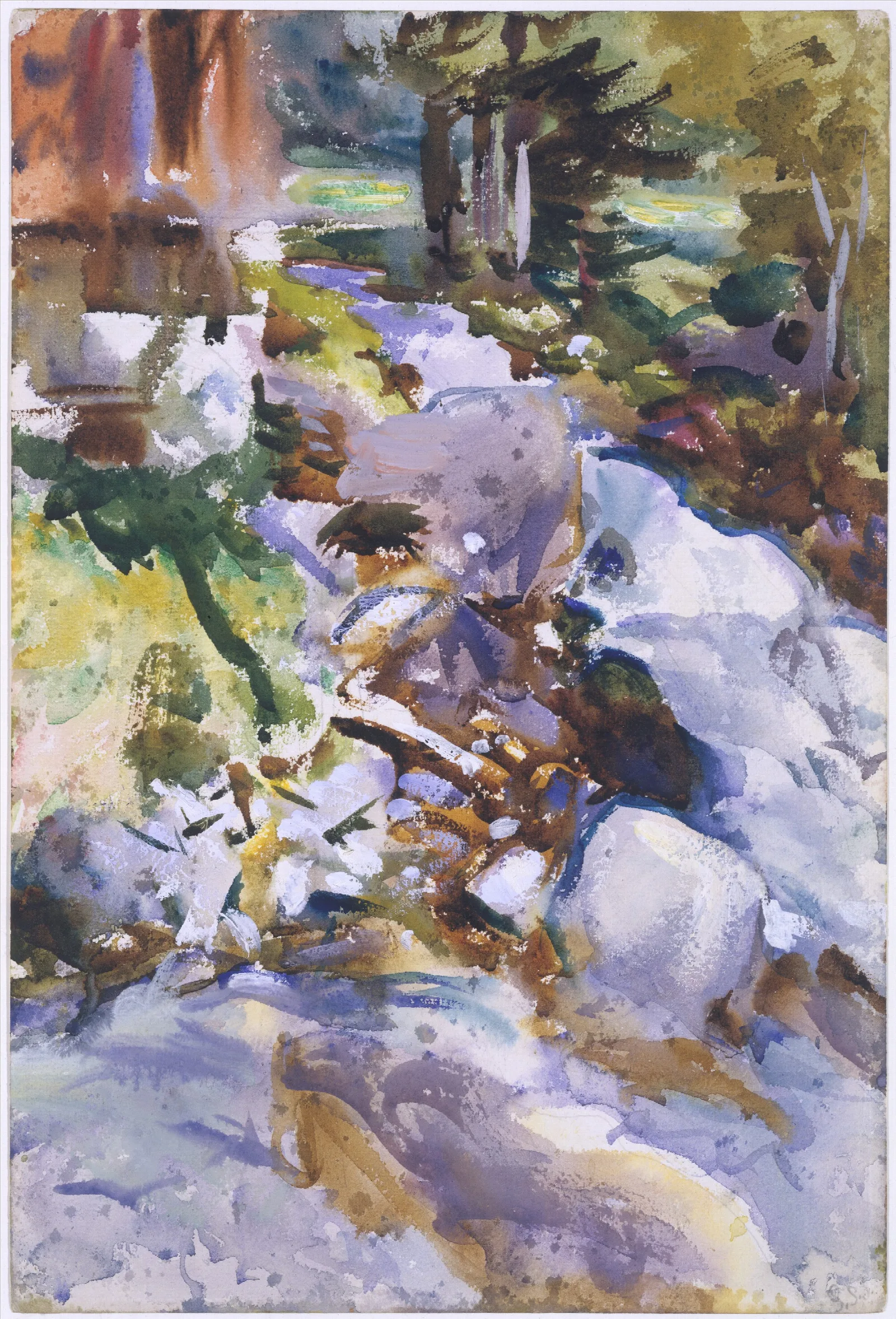 Rushing Brook Wall Art by John Singer Sargent - Canvas Print