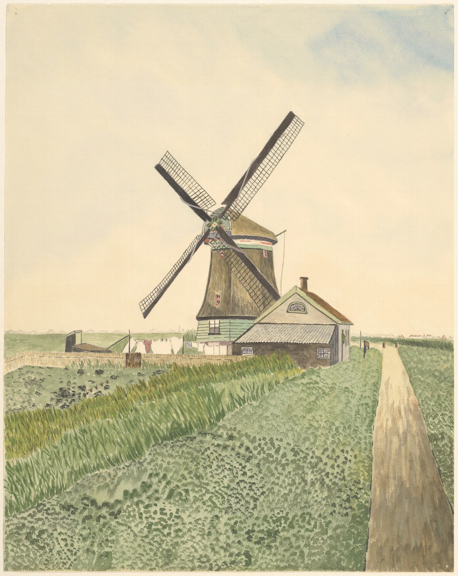 Molen De Woudaap Wall Art by Johannes Nicolaas Eijman - Canvas Print