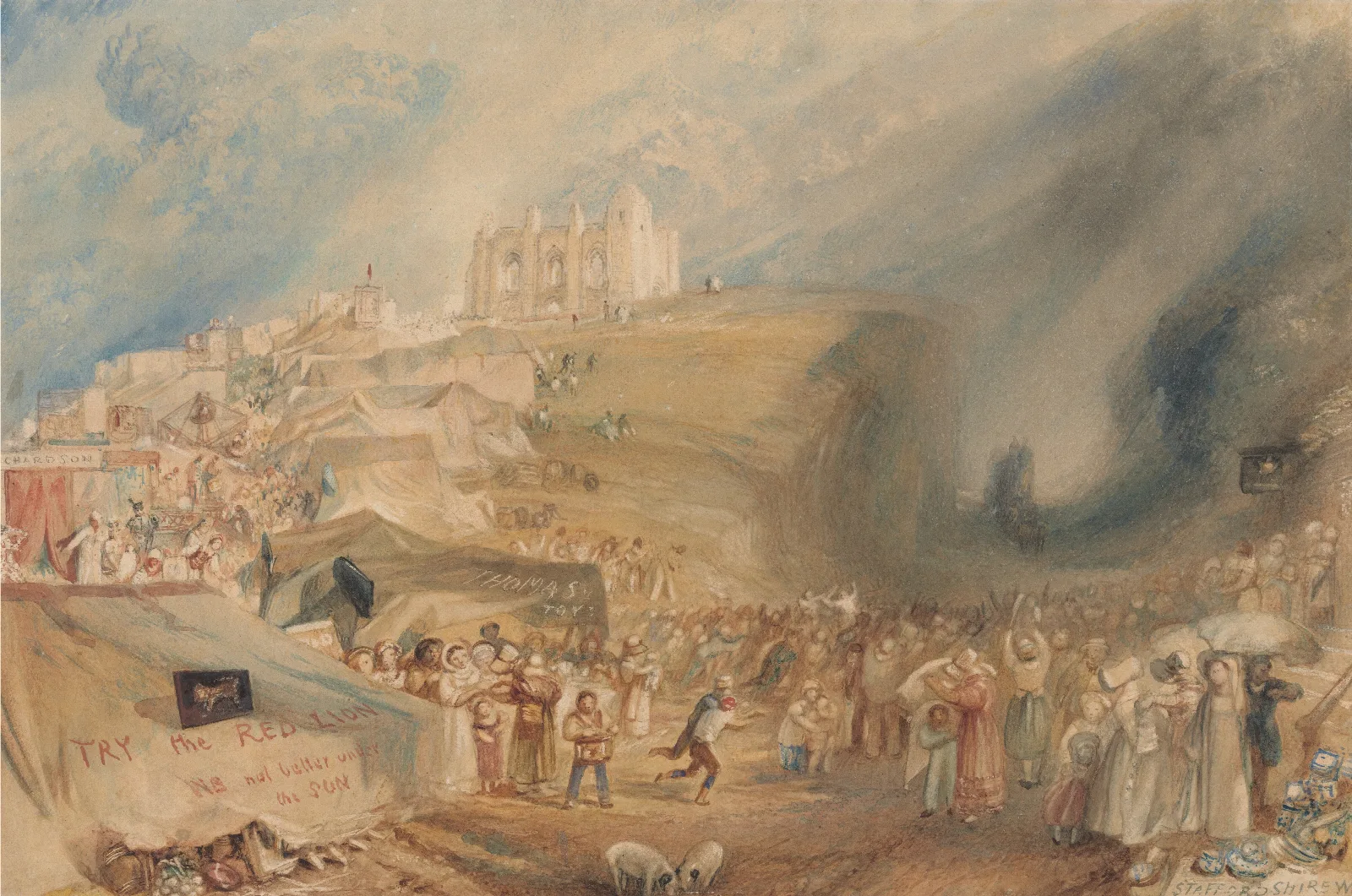 Saint Catherines Hill Guildford Surrey Wall Art by Joseph Mallord William Turner - Canvas Print