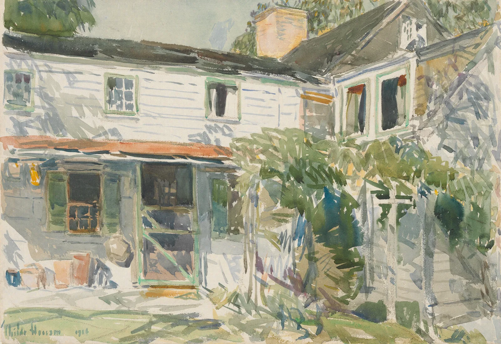 Back Of The Old House Wall Art by Childe Hassam - Canvas Print