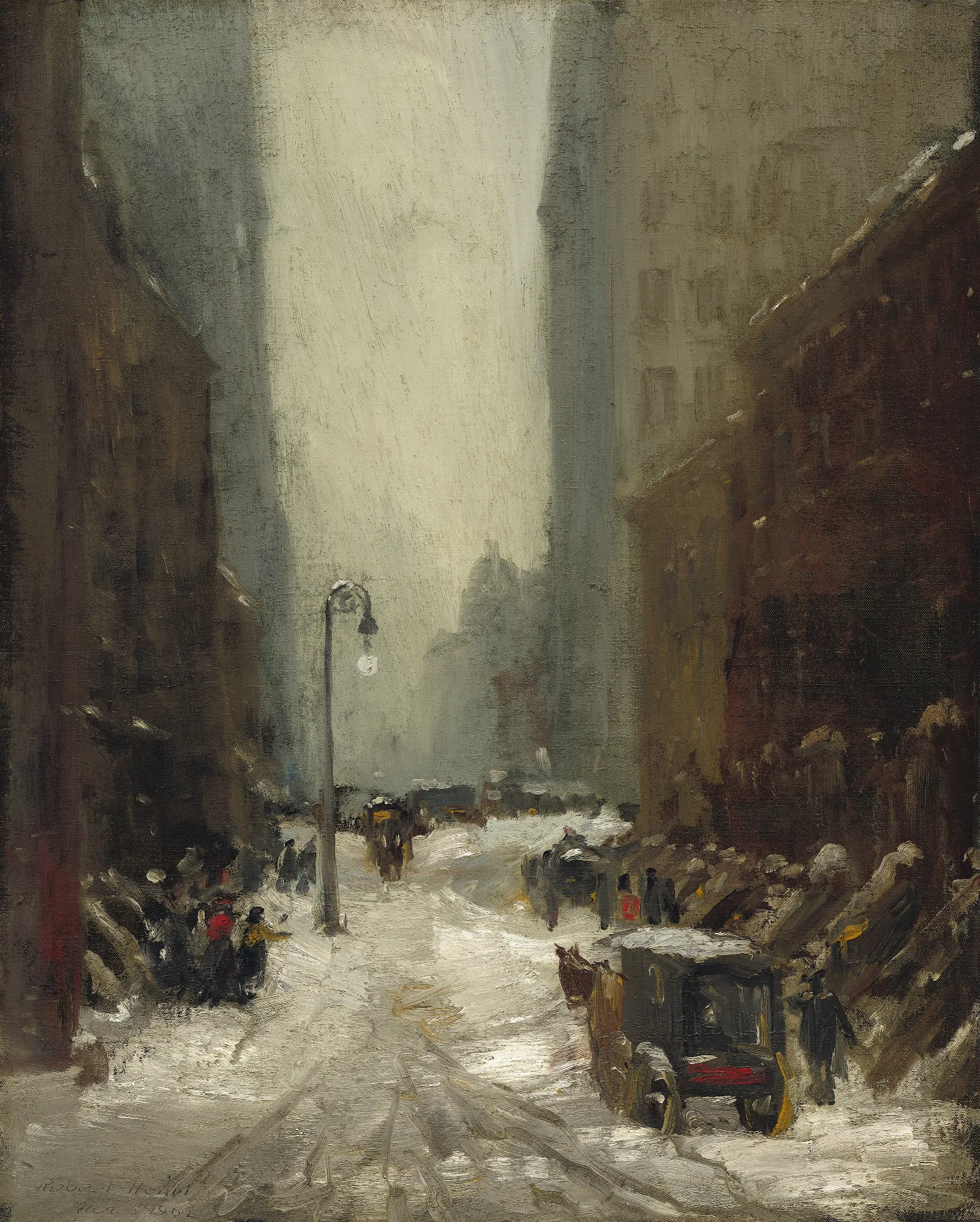 Snow In New York Wall Art by Robert Henri - Canvas Print