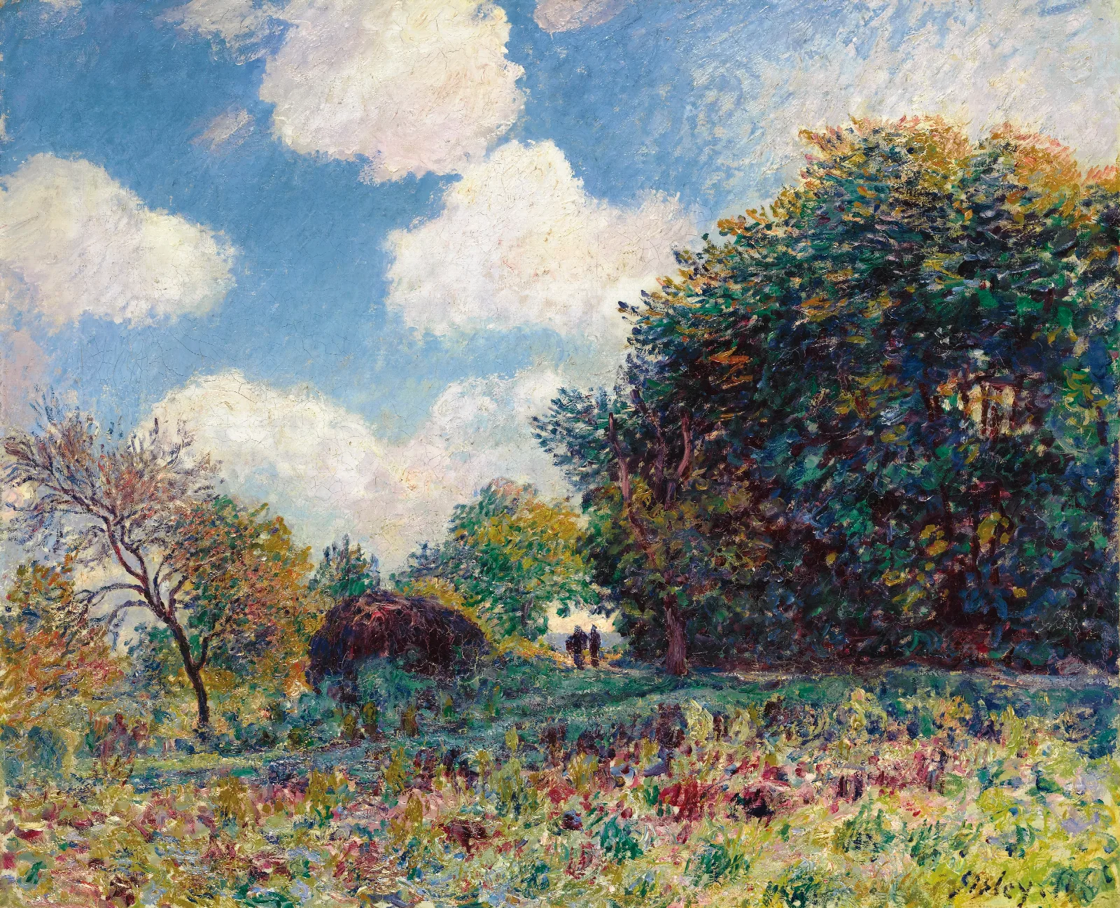 Chemin A Lentree Dun Bois Wall Art by Alfred Sisley - Canvas Print
