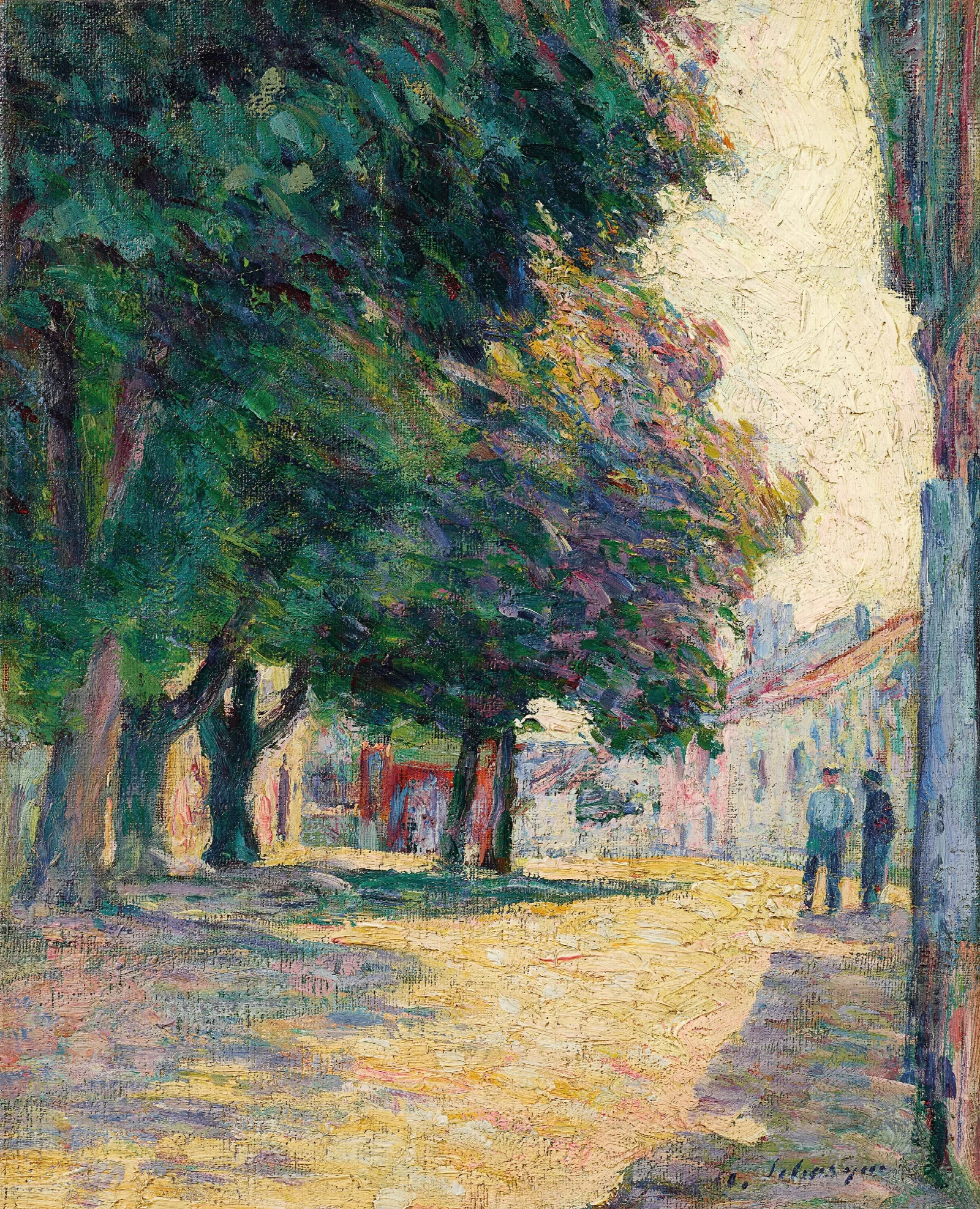 Vence La Place Ensoleillee Wall Art by Henri Lebasque - Canvas Print