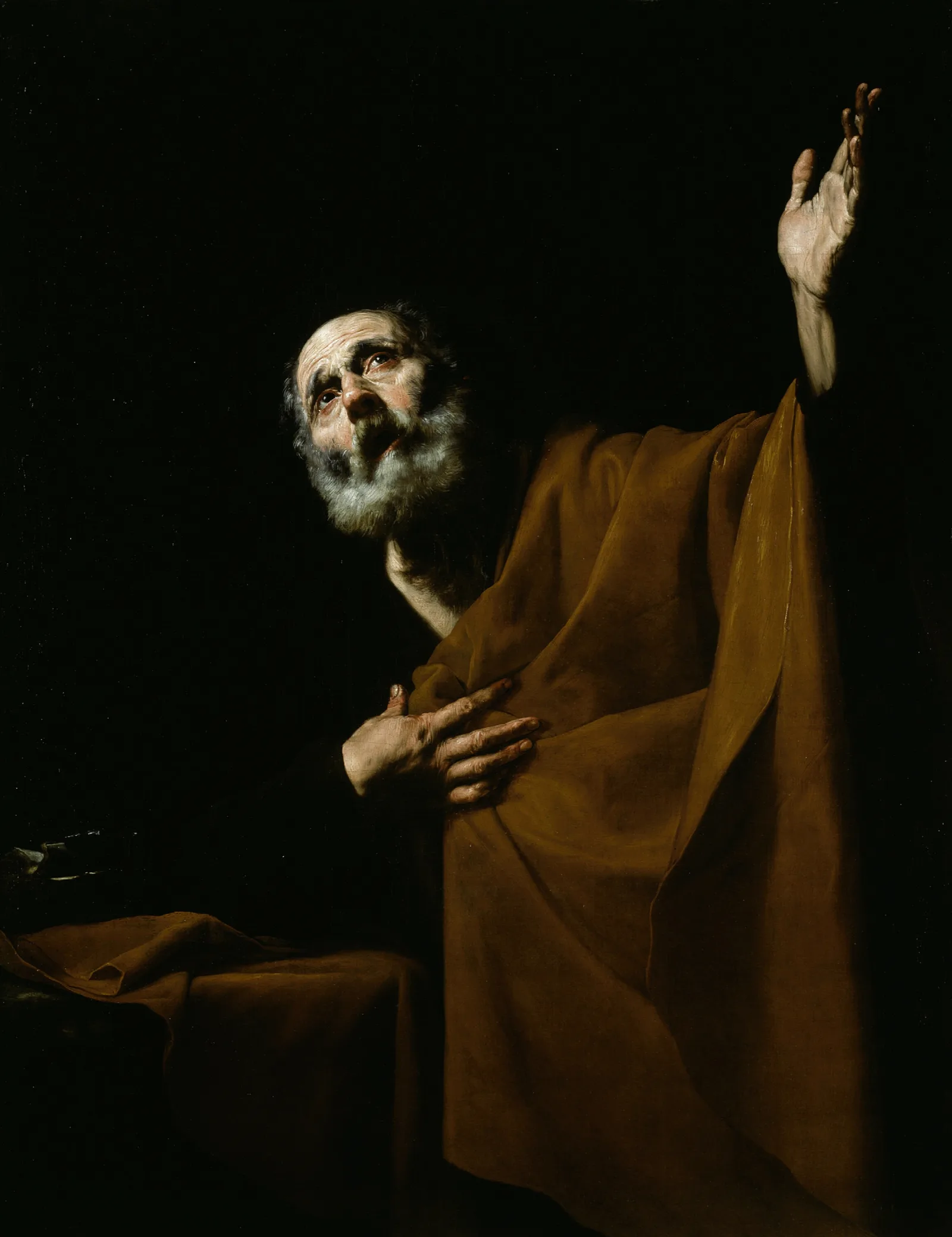 Penitent Saint Peter 2 Wall Art by Jusepe de Ribera - Canvas Print