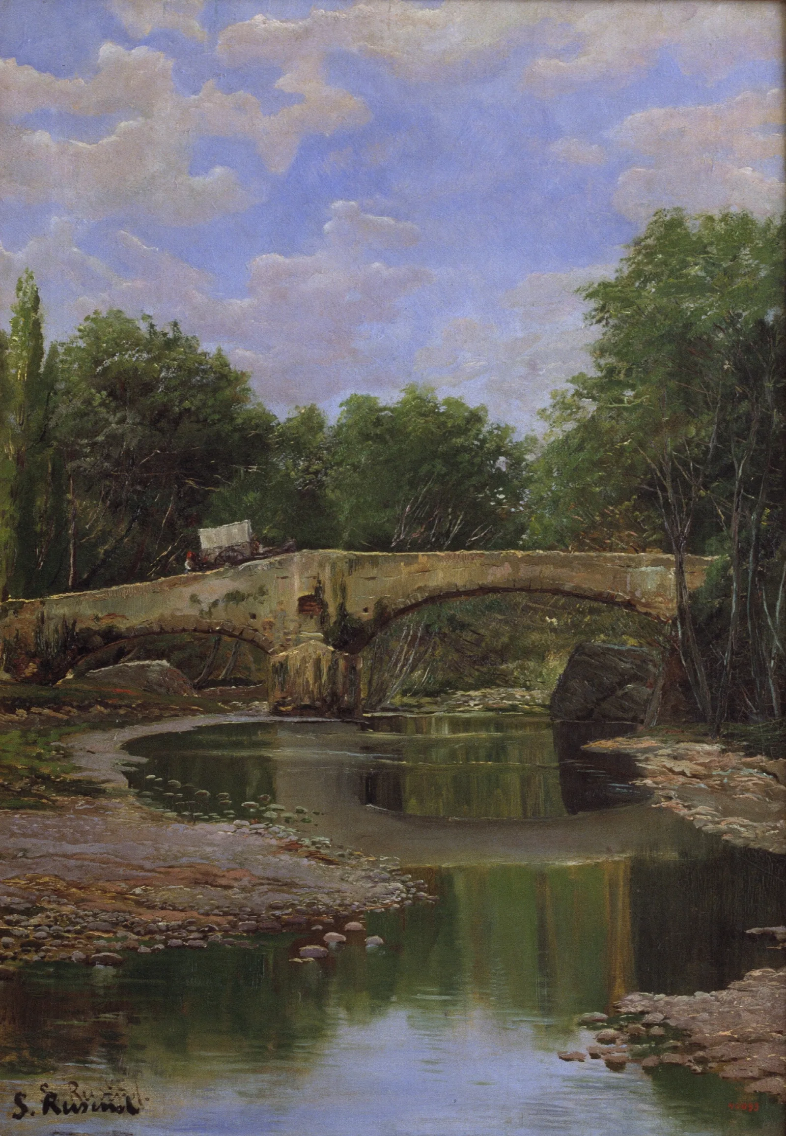 Bridge Over A River Wall Art by Santiago Rusiñol - Canvas Print