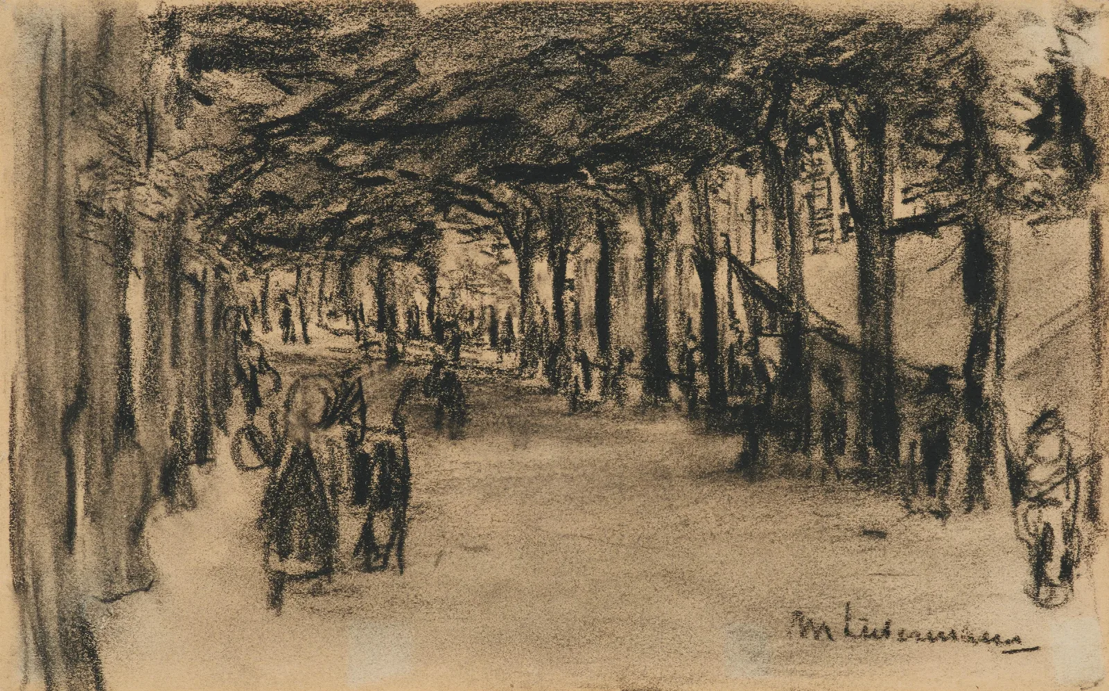 Niederlandische Dorfstrase Wall Art by Max Liebermann - Canvas Print