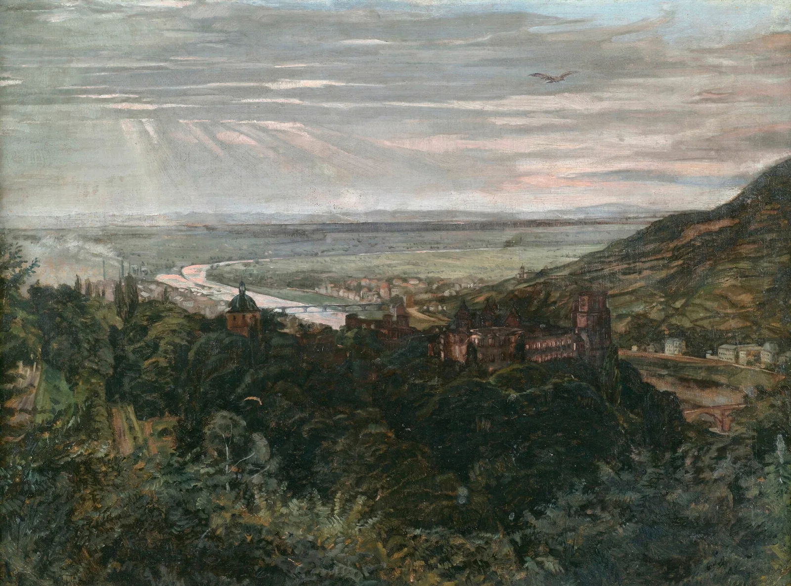 View Of Heidelberg 2 Wall Art by Wilhelm Trübner - Canvas Print