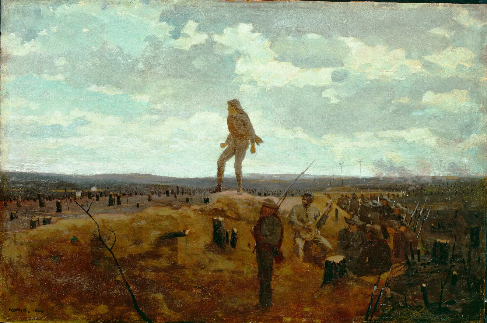 Defiance Inviting A Shot Before Petersburg Wall Art by Winslow Homer - Canvas Print
