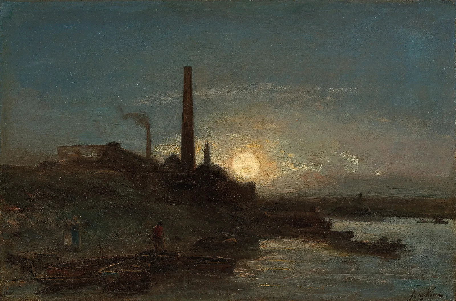 Effet De Lune Wall Art by Johan Barthold Jongkind - Canvas Print