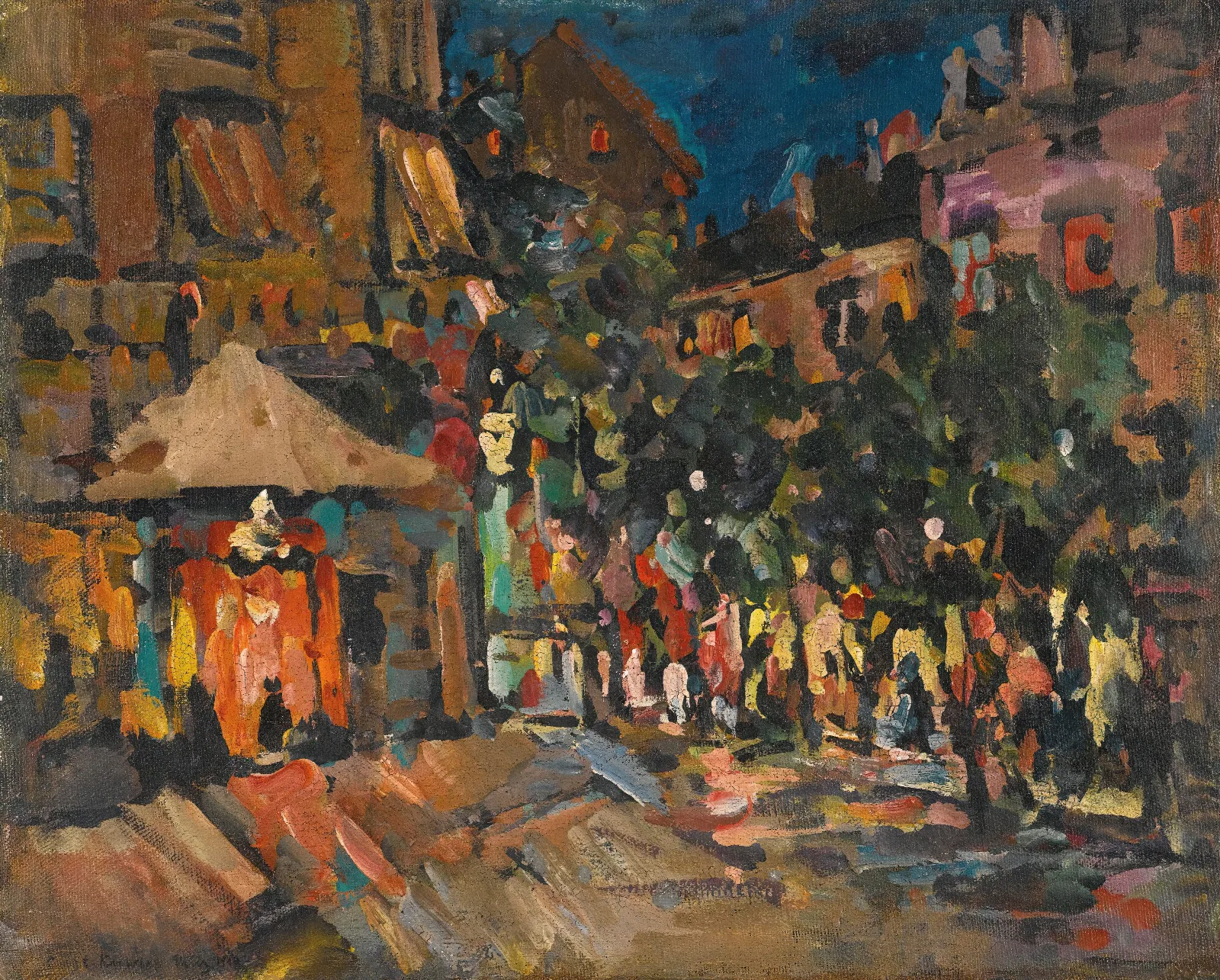 Paris By Night Wall Art by Konstantin Alexeevich Korovin - Canvas Print